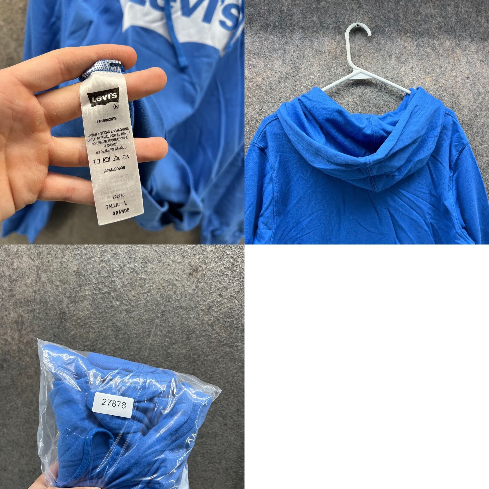Levi's Levi's Hoodie Mens Large Blue Graphic Print Pullover Fleece Logo Size US L / EU 52-54 / 3 - 9 Thumbnail