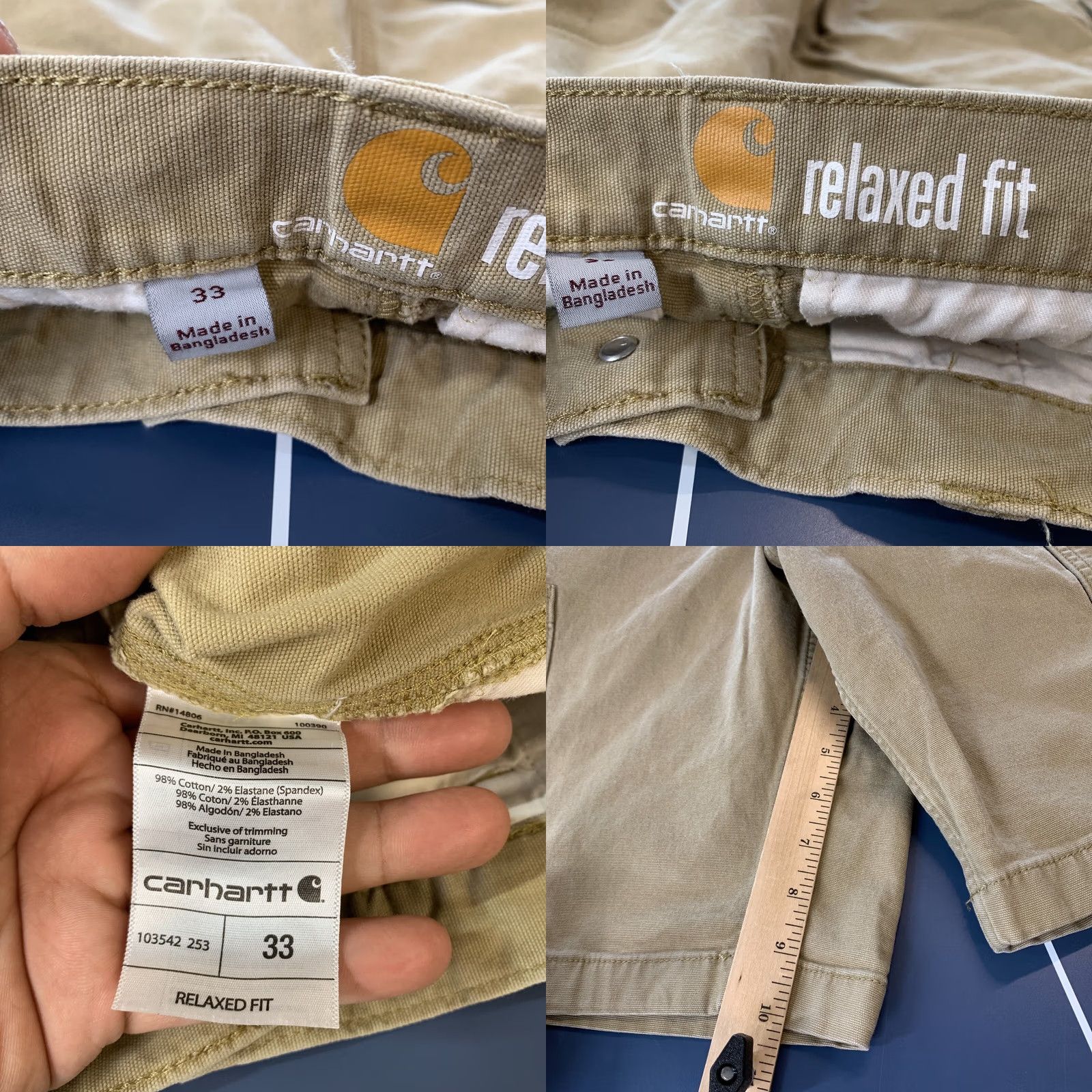 Carhartt Carhartt Canvas Cargo Utility Shorts Mens Size 32x10 Tan Casual Workwear Size US 32 / EU 48 - 9 Thumbnail