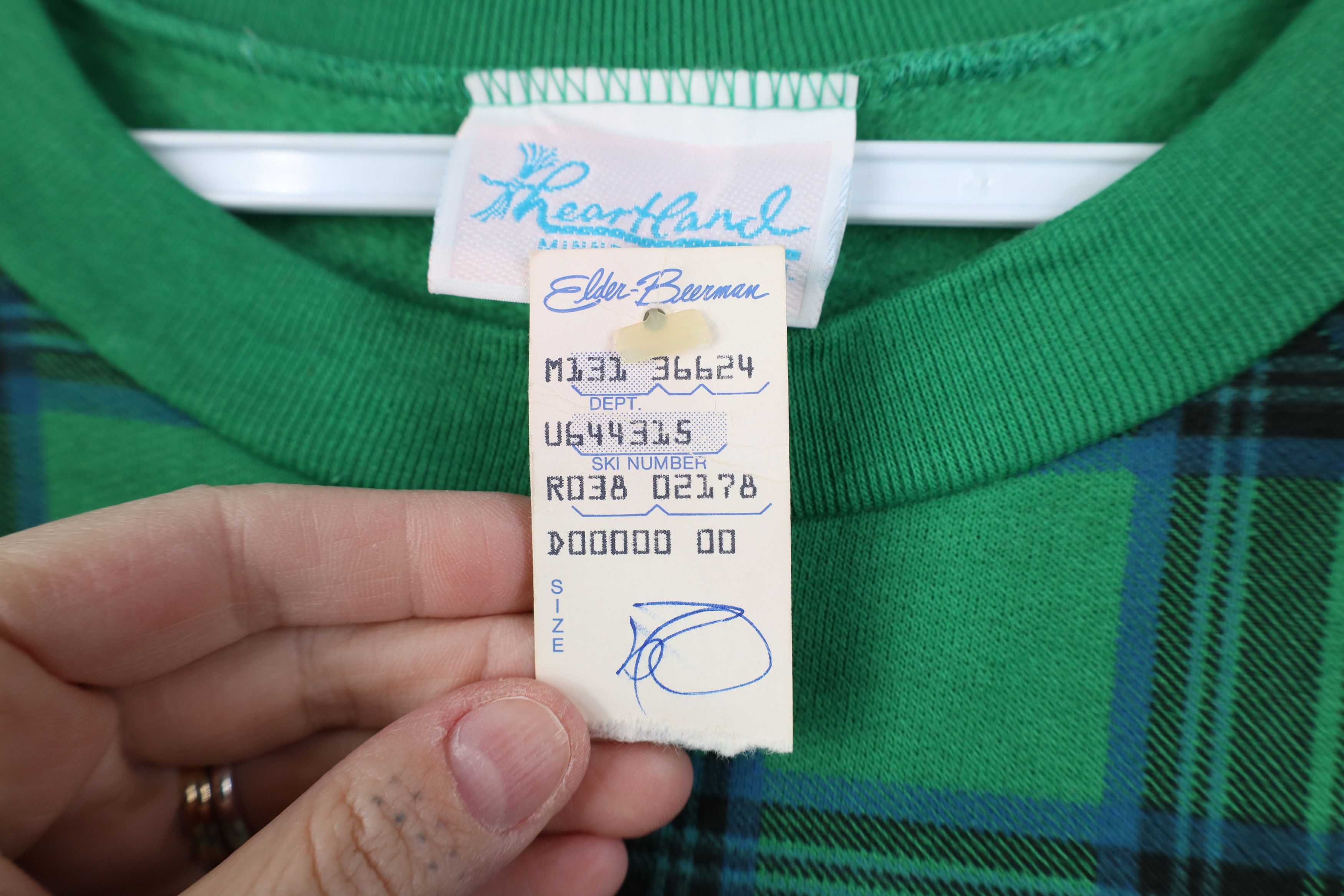 Vintage Deadstock Vintage 90s Streetwear Crewneck Sweatshirt Plaid Size M / US 6-8 / IT 42-44 - 4 Thumbnail