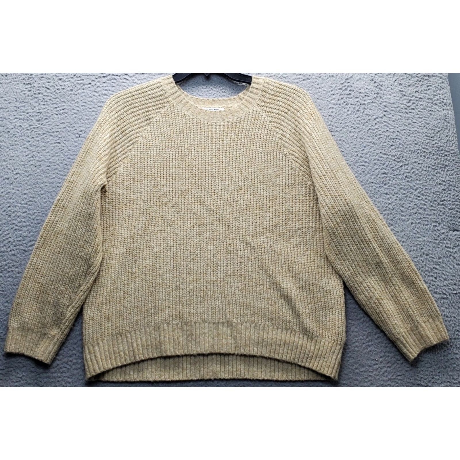Old Navy Old Navy Sweater Women's L Brown Knitted Stretch Long Sleeve Crew Neck Pullover Size L / US 10 / IT 46 - 2 Thumbnail