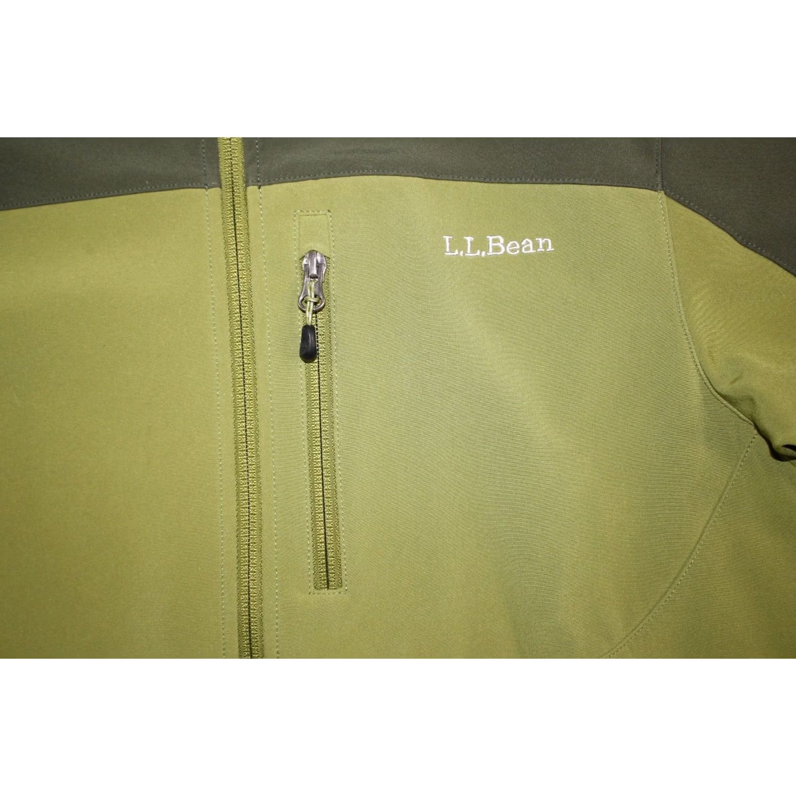 Vintage L.L. Bean Pathfinder Softshell Jacket Men's S Green Two Tone Fleece Lined Hiking Zip Front Size US S / EU 44-46 / 1 - 3 Thumbnail