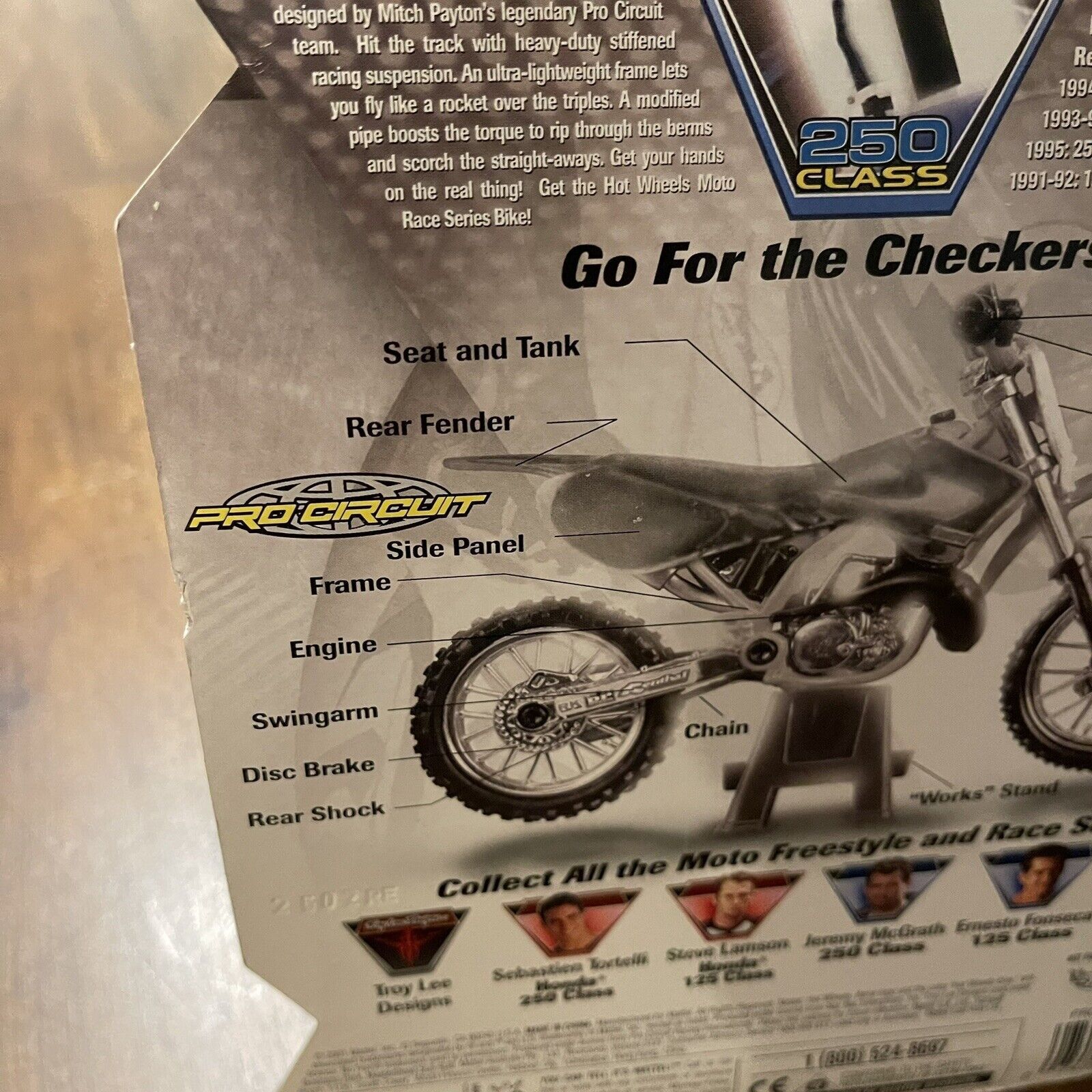Other 2001 Hot Wheels MOTO Race Serie Champion Jeremy McGrath New Size ONE SIZE - 11 Thumbnail