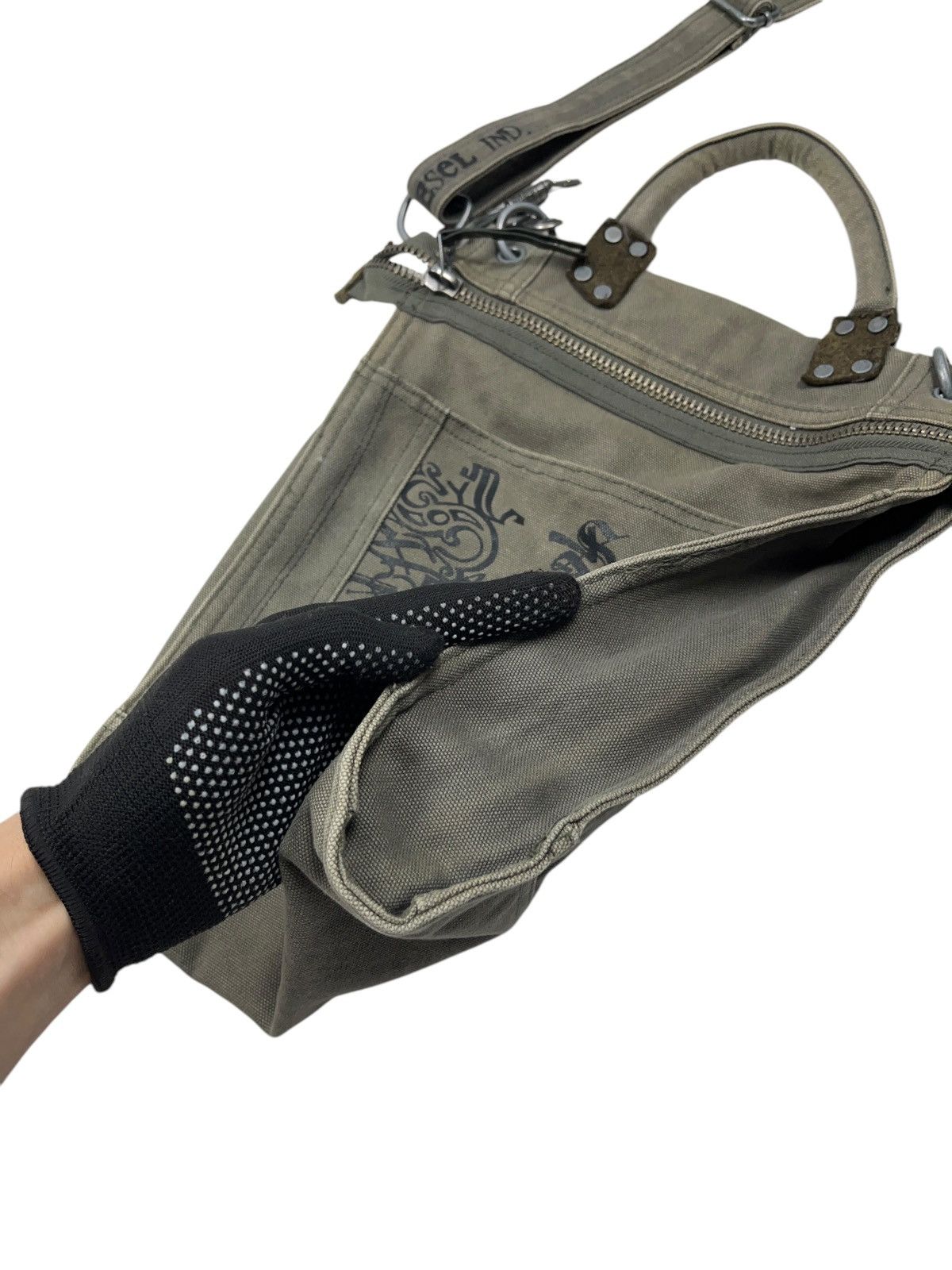 Diesel Vintage Diesel Avant Garde Crossbody Canvas Bag Military Size ONE SIZE - 12 Thumbnail