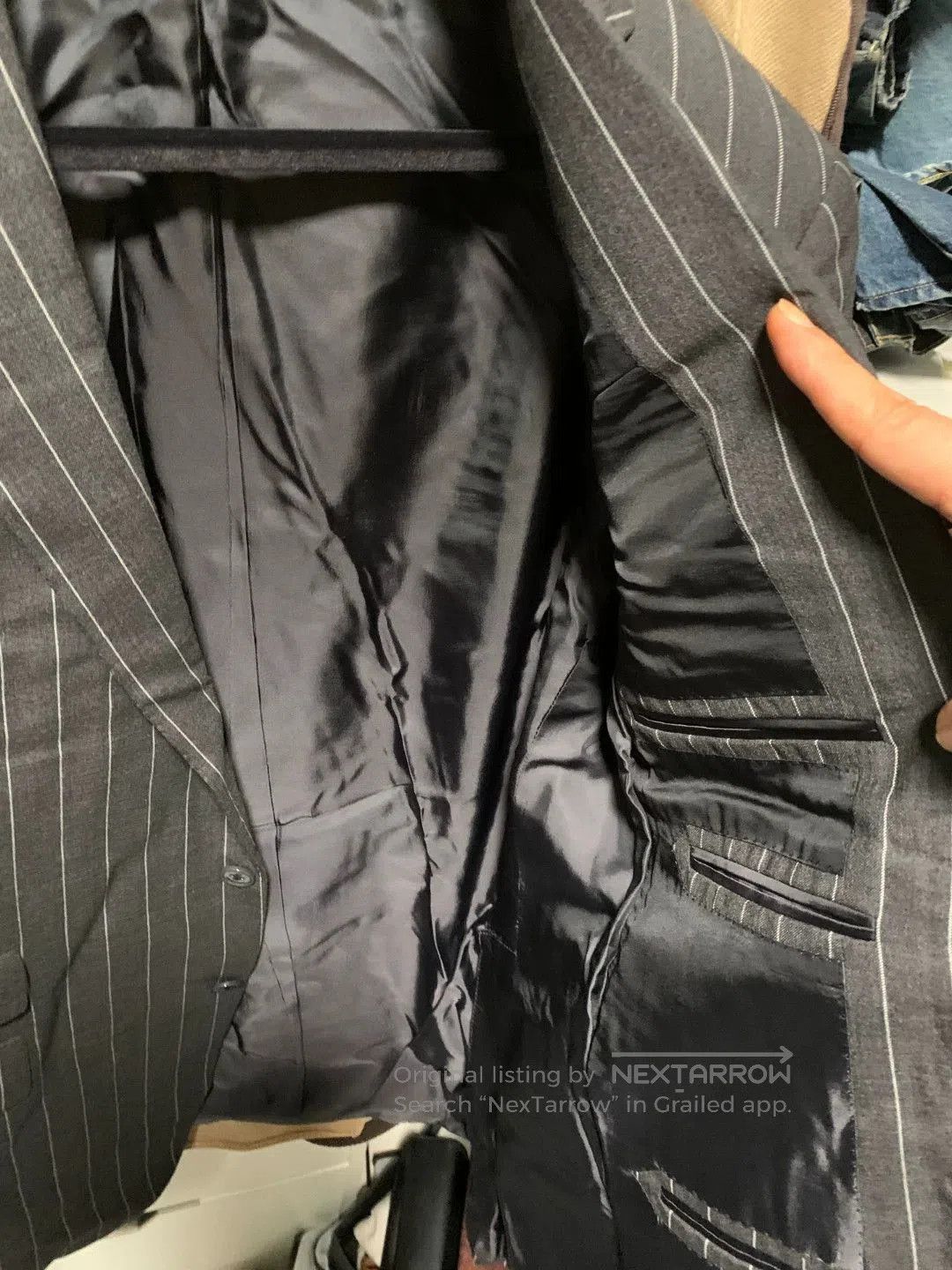 Polo Ralph Lauren Gray Pinstriped Formal Blazer. Size US M / EU 48-50 / 2 - 6 Thumbnail