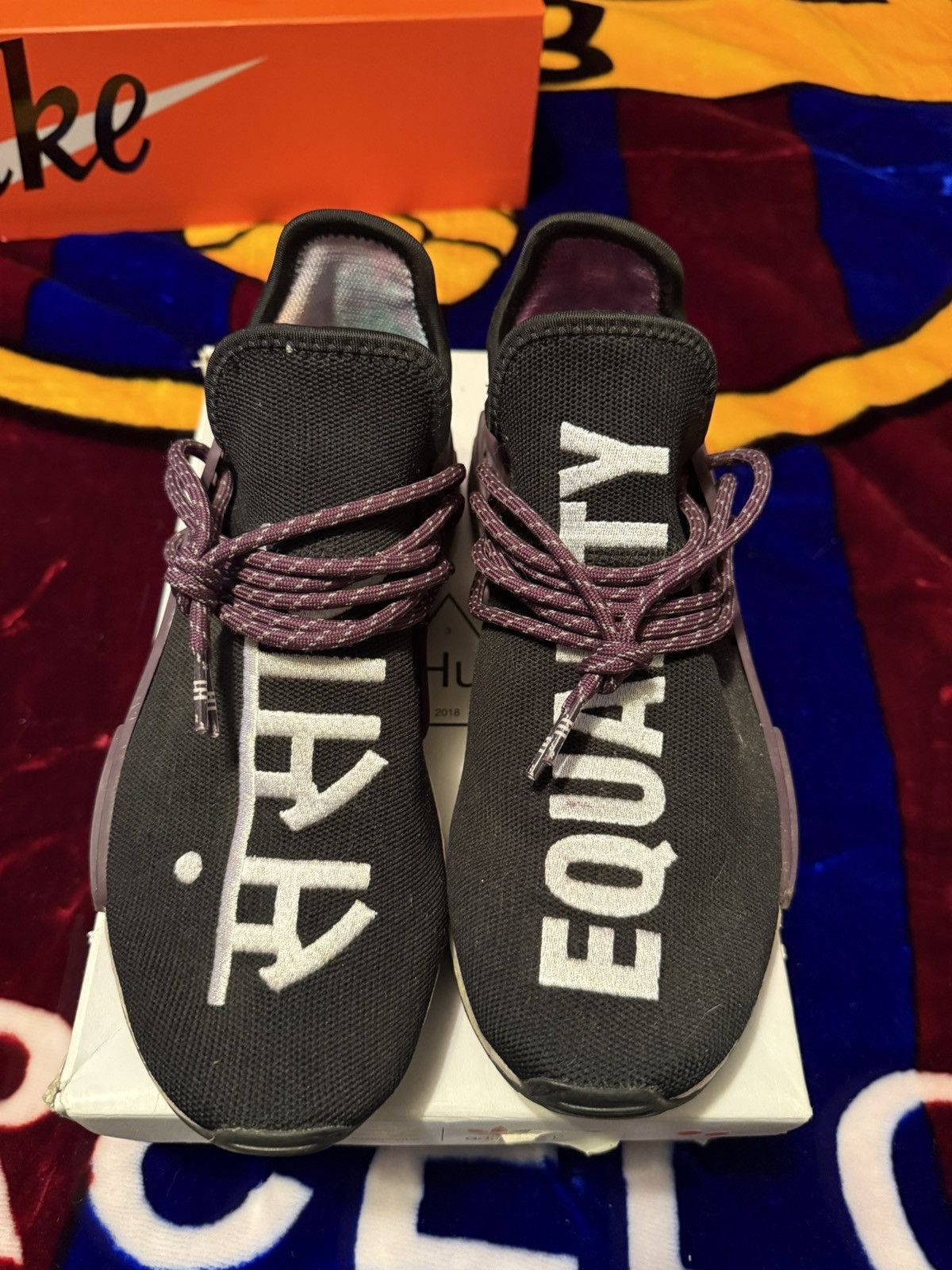 Adidas × Pharrell Pharrell x Adidas NMD Human Race Trail “Equality” Size US 9.5 / EU 42-43 - 4 Thumbnail