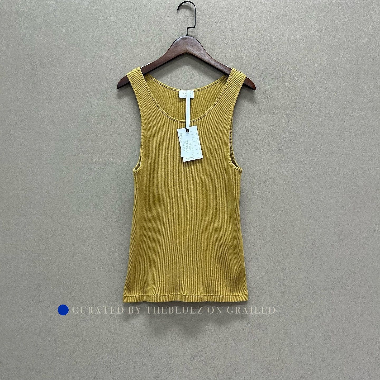 Saint Laurent Paris Ribbed Yellow Tank Top in Size M Size US M / EU 48-50 / 2 - 1 Thumbnail