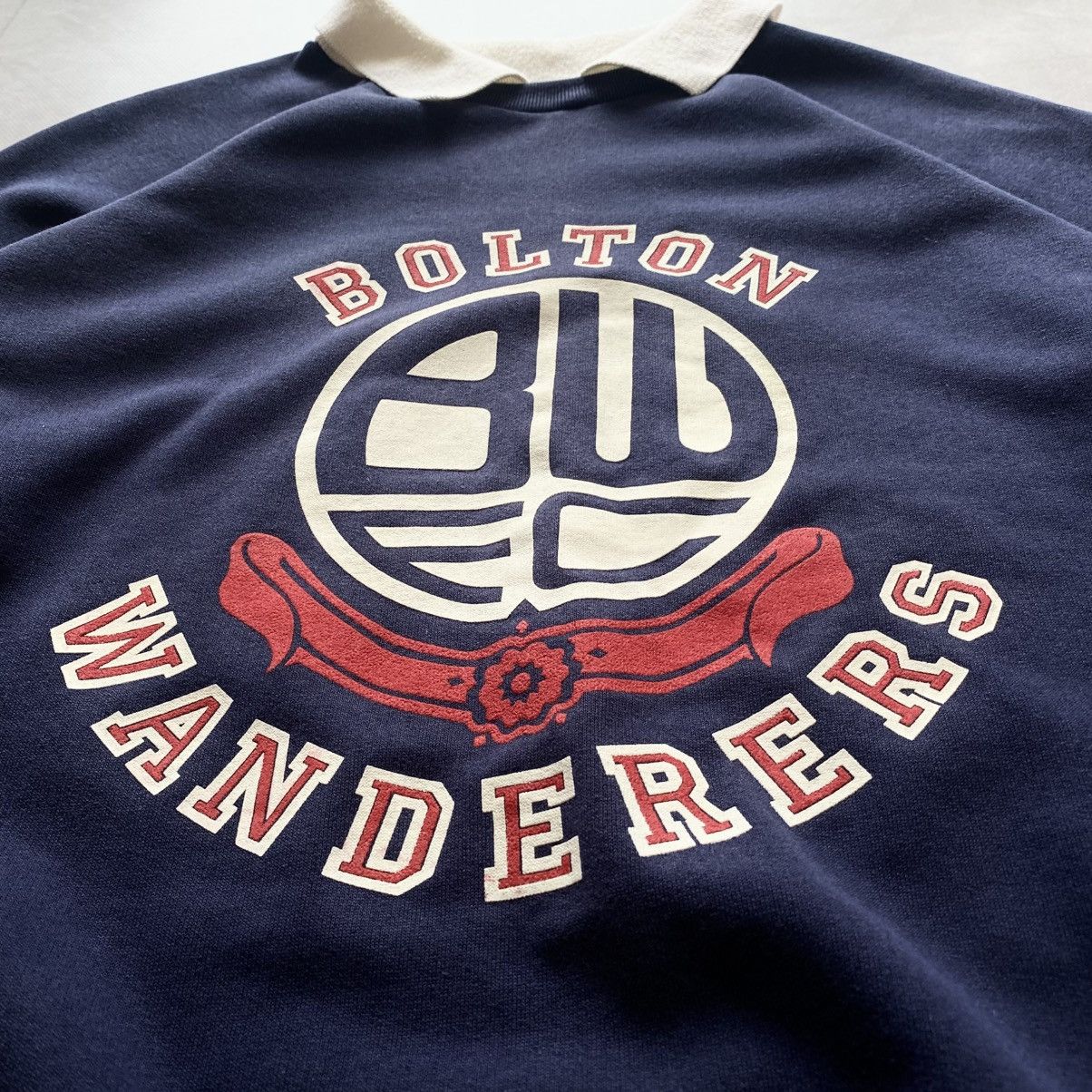 Vintage 90s Bolton Wanderers Big Logo Football Rare Sweatshirt Y2K Size US S / EU 44-46 / 1 - 3 Thumbnail
