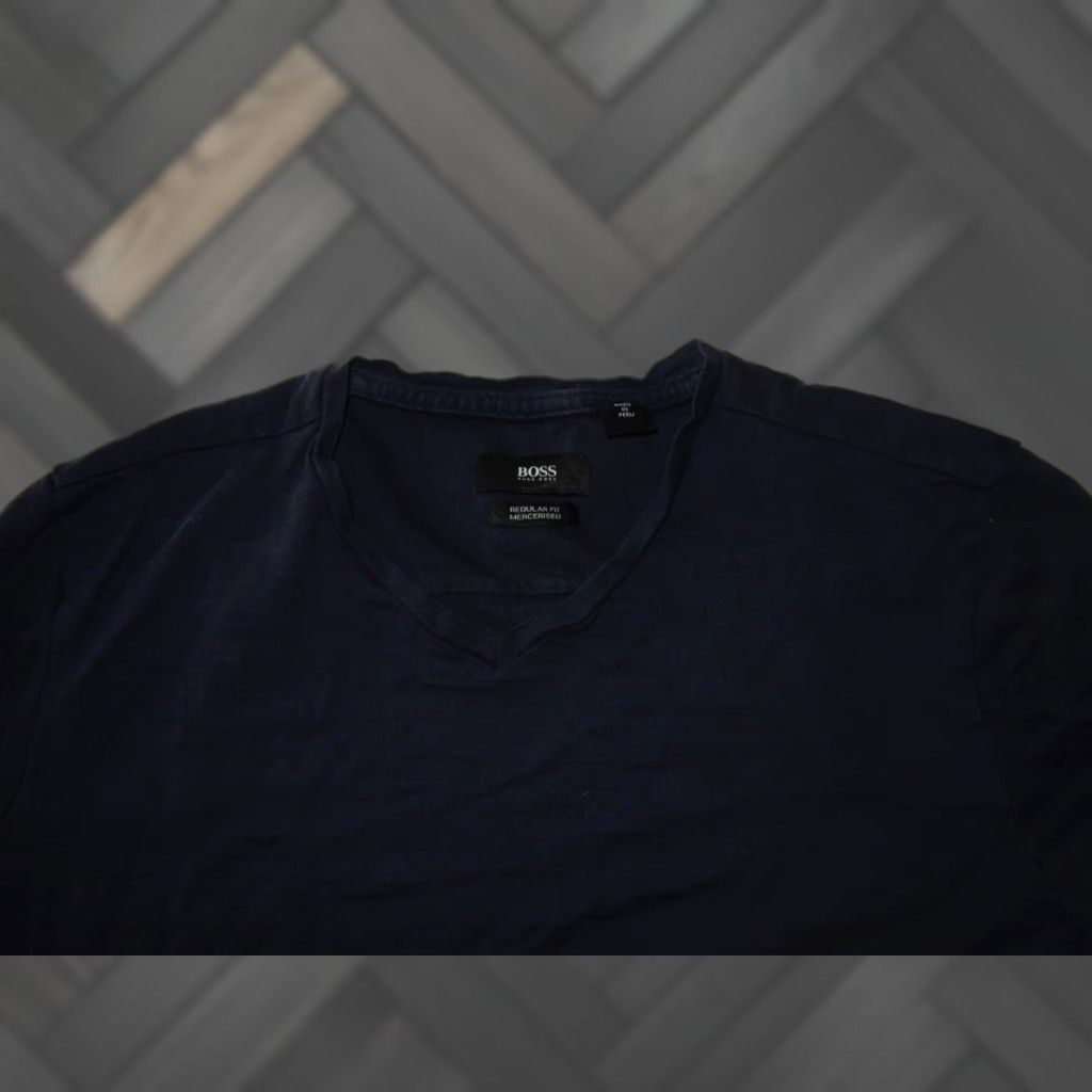 Hugo Boss HUGO BOSS Mens Short Sleeve T-Shirt Blue Small Cotton Size US S / EU 44-46 / 1 - 1 Thumbnail