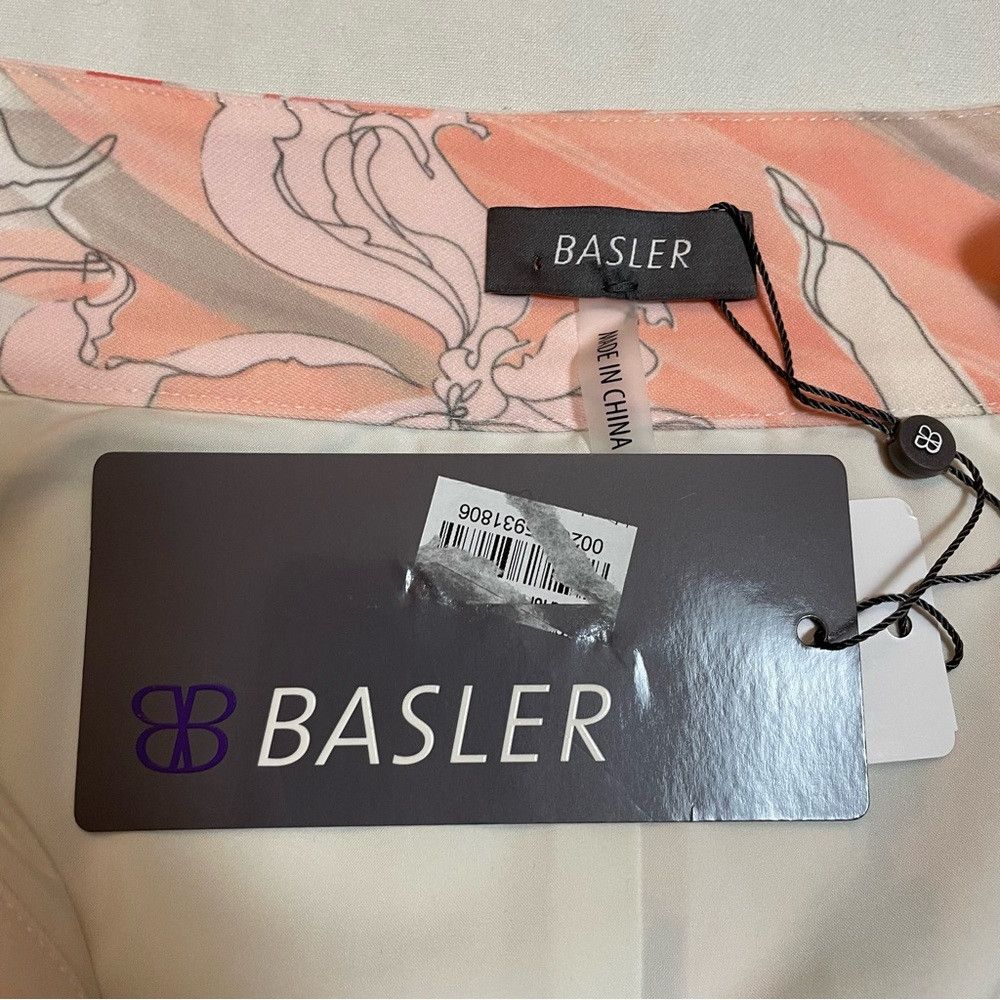 Other NWT New $335 Basler Floral Print Pink Grey A-Line Skirt Siz Size 38" / US 16 / IT 52 - 4 Thumbnail