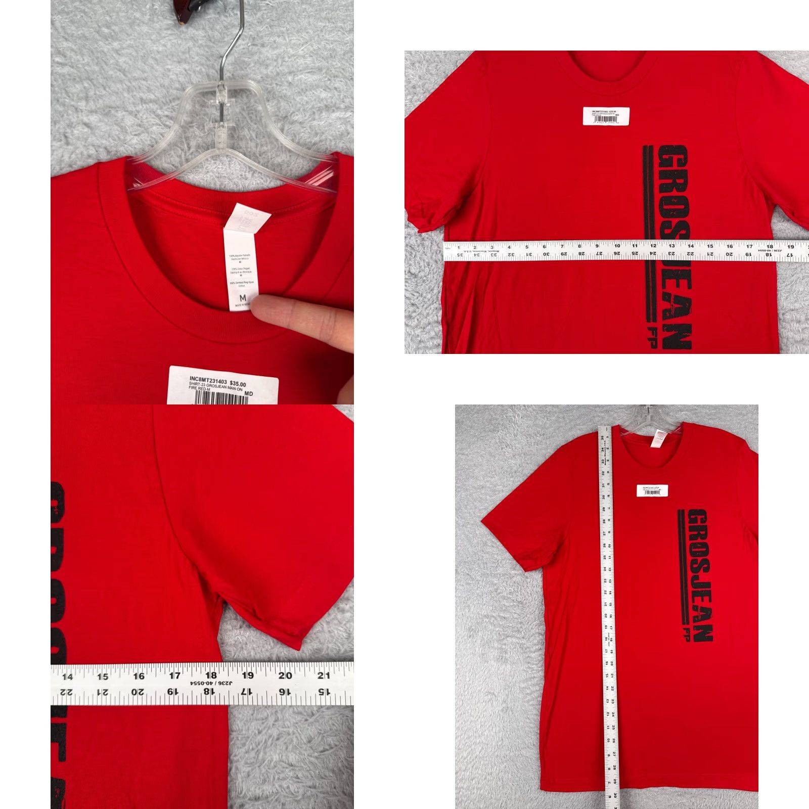 Vintage Indycar Shirt Adult Medium Red 2023 Grosjean 100% Cotton Man on Fire Shirt TAGS Size US M / EU 48-50 / 2 - 8 Thumbnail