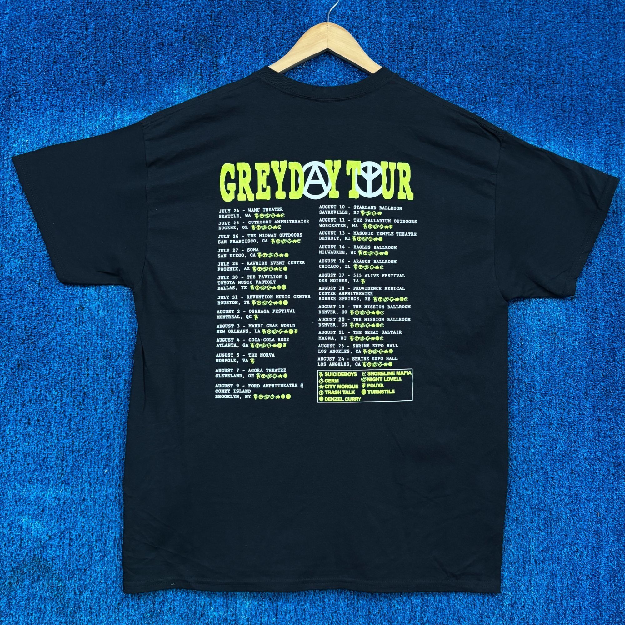 G59 Records G59 Records x Suicideboys Grey Day Tour Stops Hip Hop Tee XL Size US XL / EU 56 / 4 - 3 Thumbnail