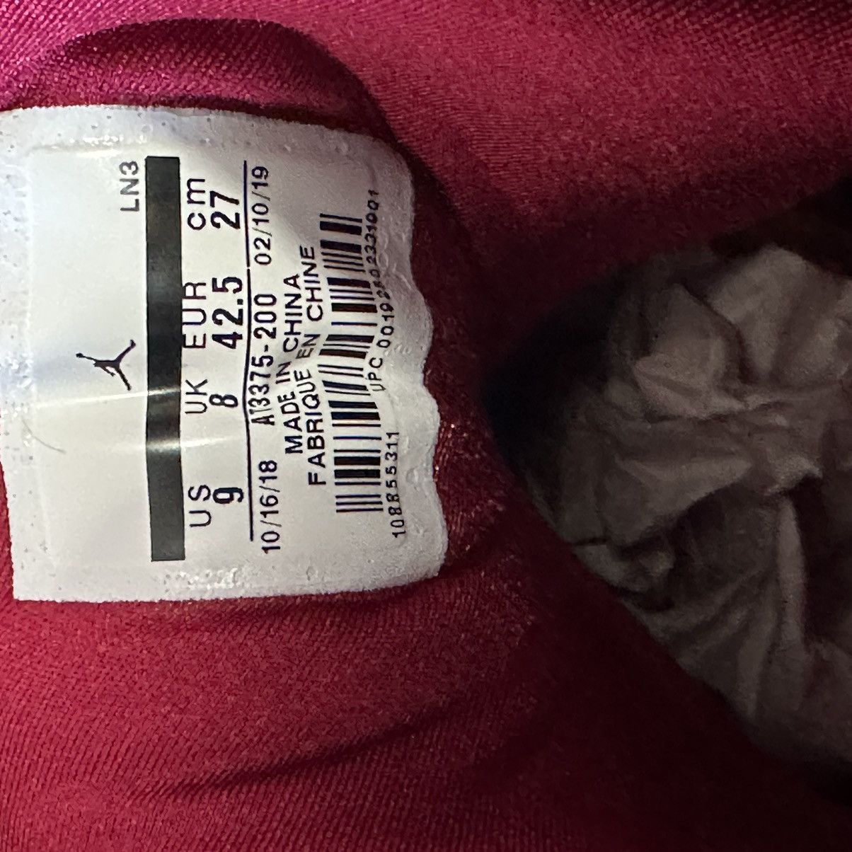 Jordan Brand × Nike Jordan 7 Retro Patta mens size 9 ( shimmer red velvet brown) Size US 9 / EU 42 - 6 Thumbnail
