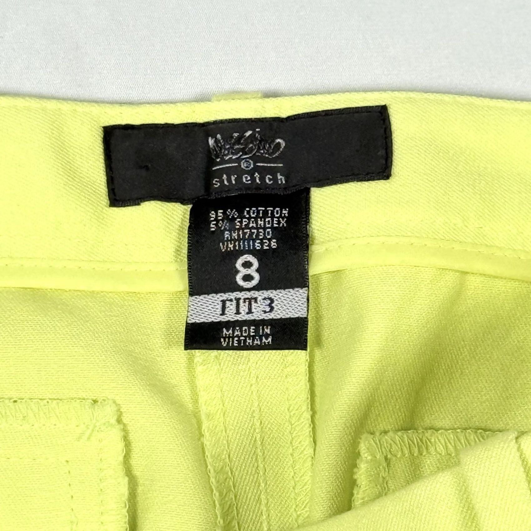 Mossimo Mossimo Pants Womens 8 Yellow Mid Waist Straight Ankle Stretch Chino Size 30" / US 8 / IT 44 - 4 Thumbnail