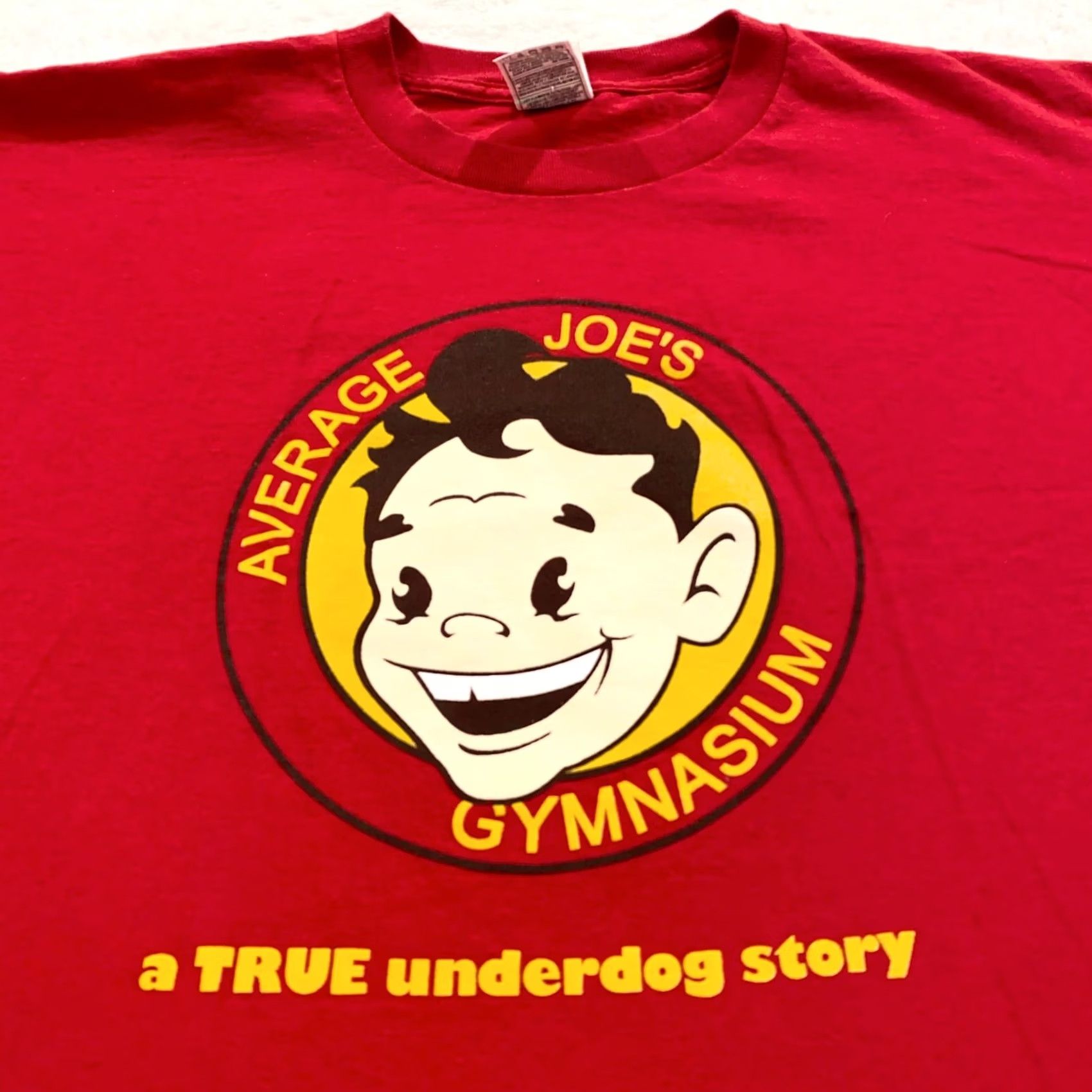 Fruit Of The Loom VINTAGE DODGEBALL A TRUE UNDERDOG STORY T-Shirt XL Red Fruit of the Loom Mens 80s 90s Cowboys Underdog Movie Shirt Size US XL / EU 56 / 4 - 2 Thumbnail