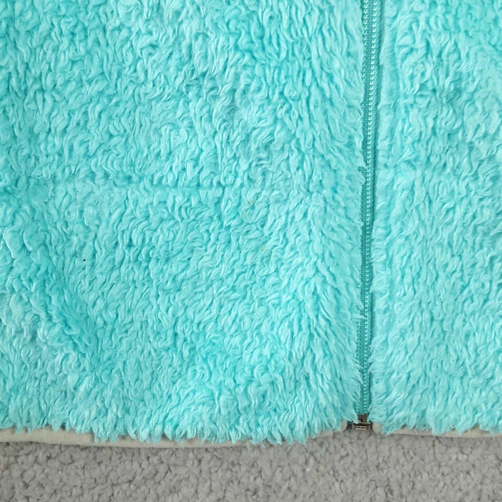 The North Face VINTAGE The North Face Cyan Fleece Pile Sherpa Hooded Women's Medium Zip Up Retro Jacket Size M / US 6-8 / IT 42-44 - 4 Thumbnail