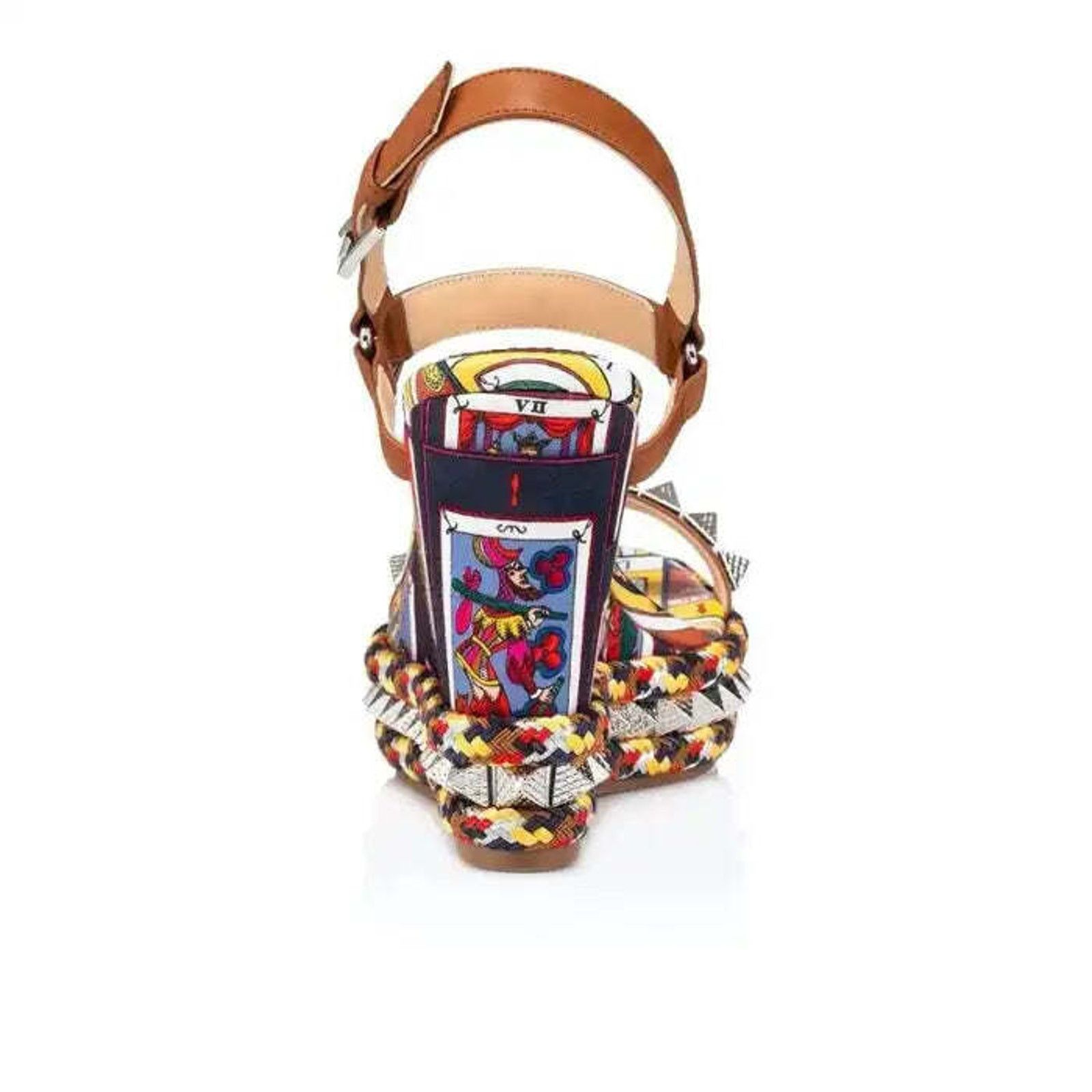 Christian Louboutin Pyraclou 110 Tarot Card Platform Wedge Sandal Heel Pump 39 Size US 9 / IT 39 - 10 Thumbnail
