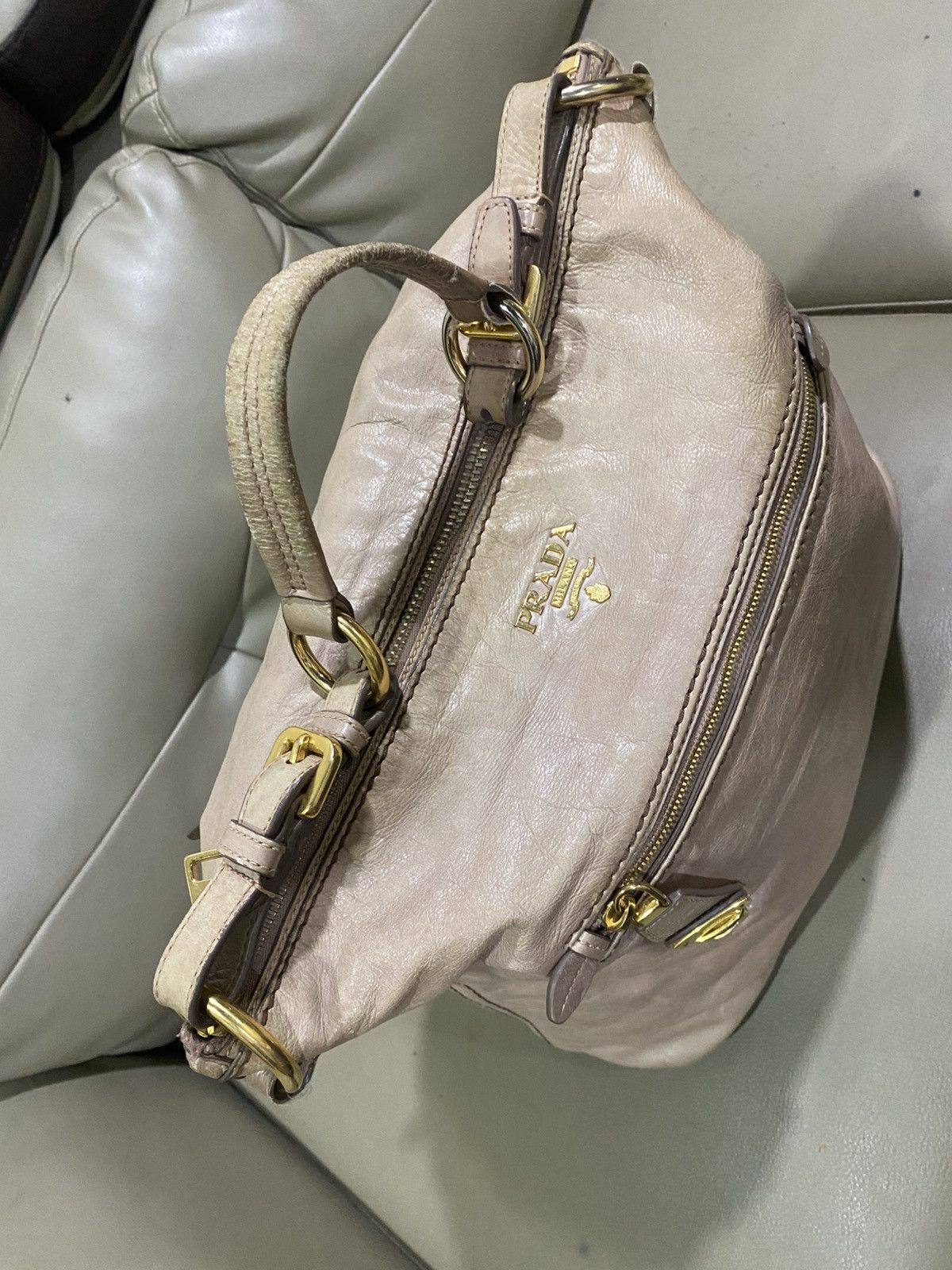 Prada Authentic Prada Saffiano Leather Shoulder Hobo Bag Size ONE SIZE - 5 Thumbnail