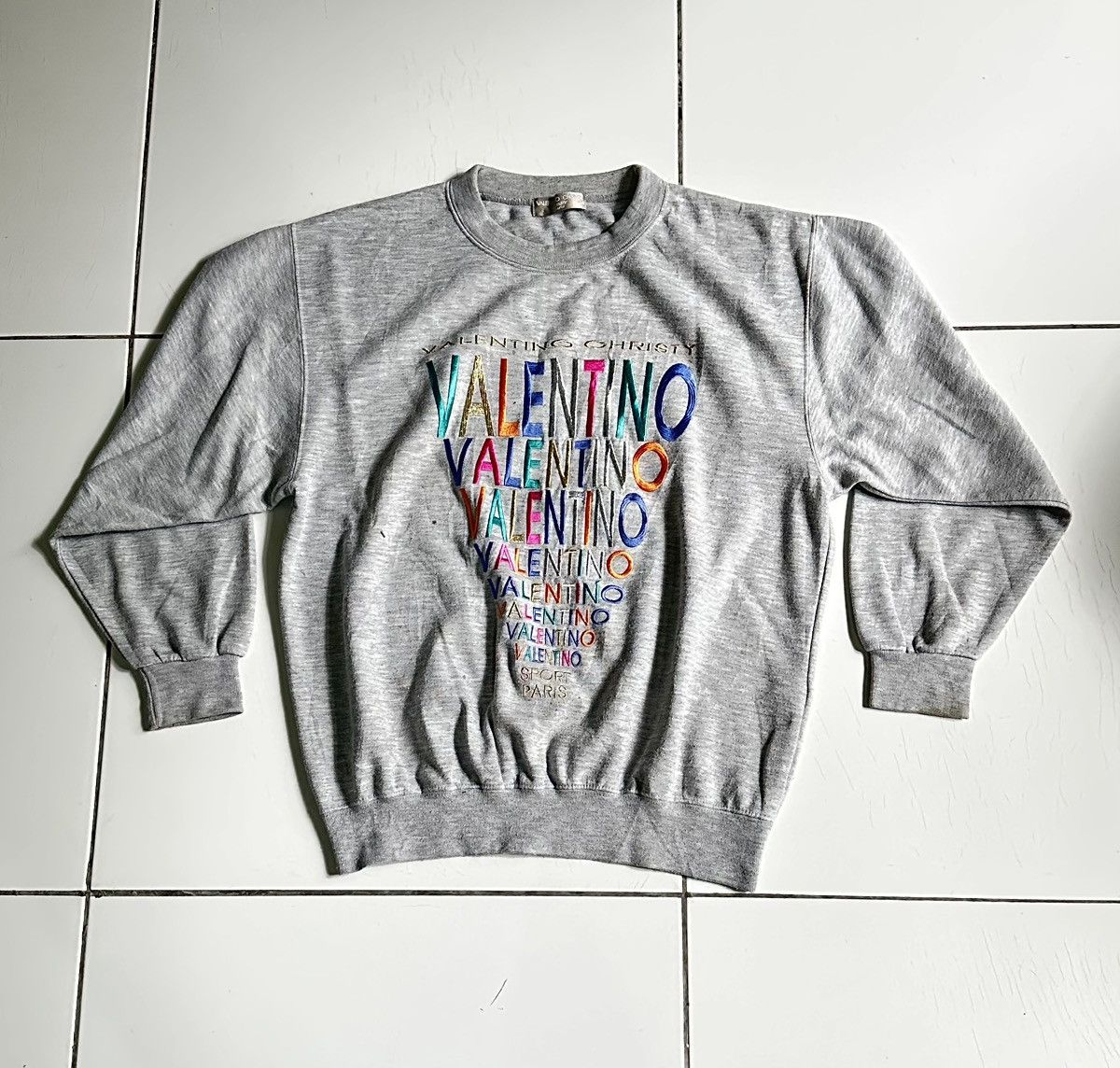 Valentino Valentino christy sport paris crewneck Size US M / EU 48-50 / 2 - 1 Thumbnail