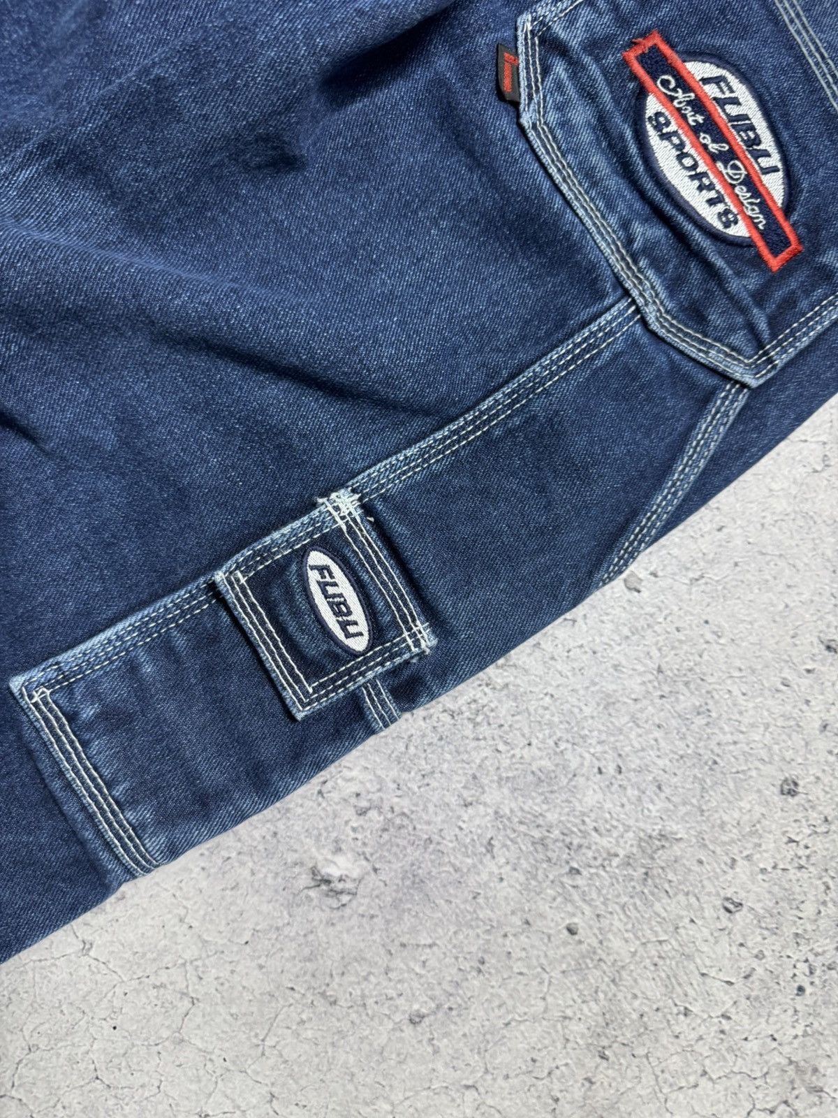 Fubu Vintage Fubu Cargo Rap Baggy Jeans Denim Hype Size US 28 / EU 44 - 12 Thumbnail