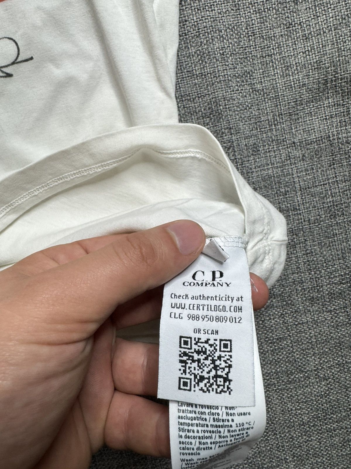 C.P. Company Vintage C.P. Company Big Logo white T-Shirt Size US L / EU 52-54 / 3 - 9 Thumbnail