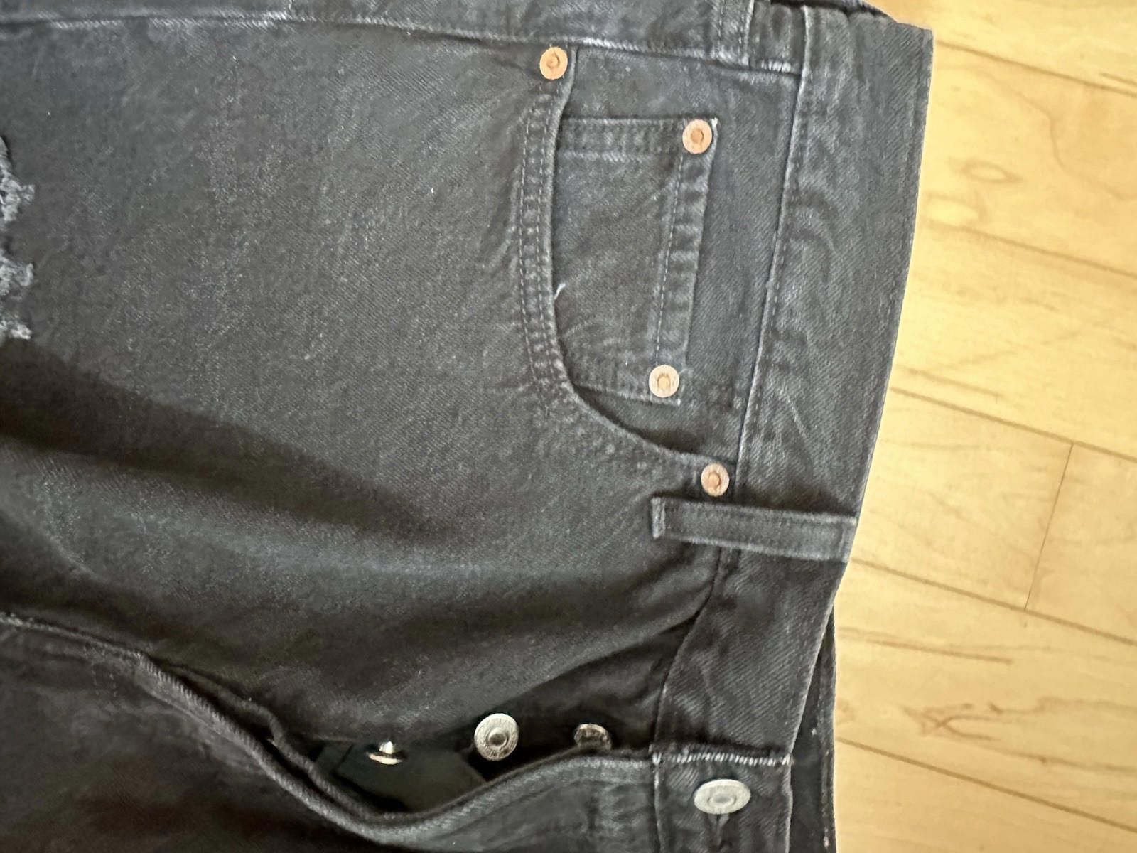 Levi's Levi’s Premium 501 Cutoff Shorts, High Rise Black, Sz 32” Size 32" / US 10 / IT 46 - 8 Thumbnail