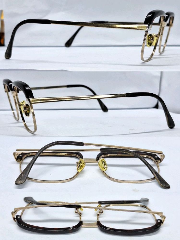 Other VINTAGE 1980s No.5117 Browline Glasses 50mm Gold Edition Size ONE SIZE - 3 Thumbnail