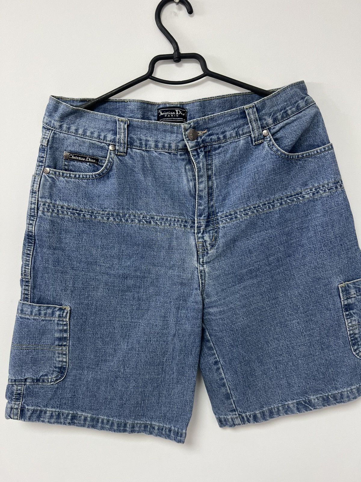 Dior × Vintage Vintage 90’s Christian Dior Paris Blue Washed Jeans Shorts S Size US 28 / EU 44 - 14 Thumbnail