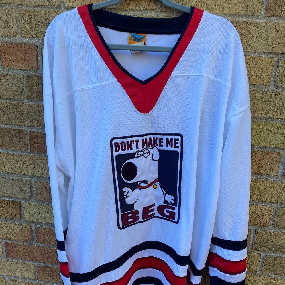 Vintage RARE 2007 Family Guy Embroidered Hockey Jersey L XL "Dont M Size US L / EU 52-54 / 3 - 1 Thumbnail