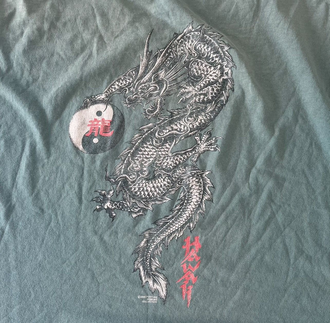 Delta × Vintage Vintage Japanese Yin-Yang Dragon Tee Size US XL / EU 56 / 4 - 5 Thumbnail