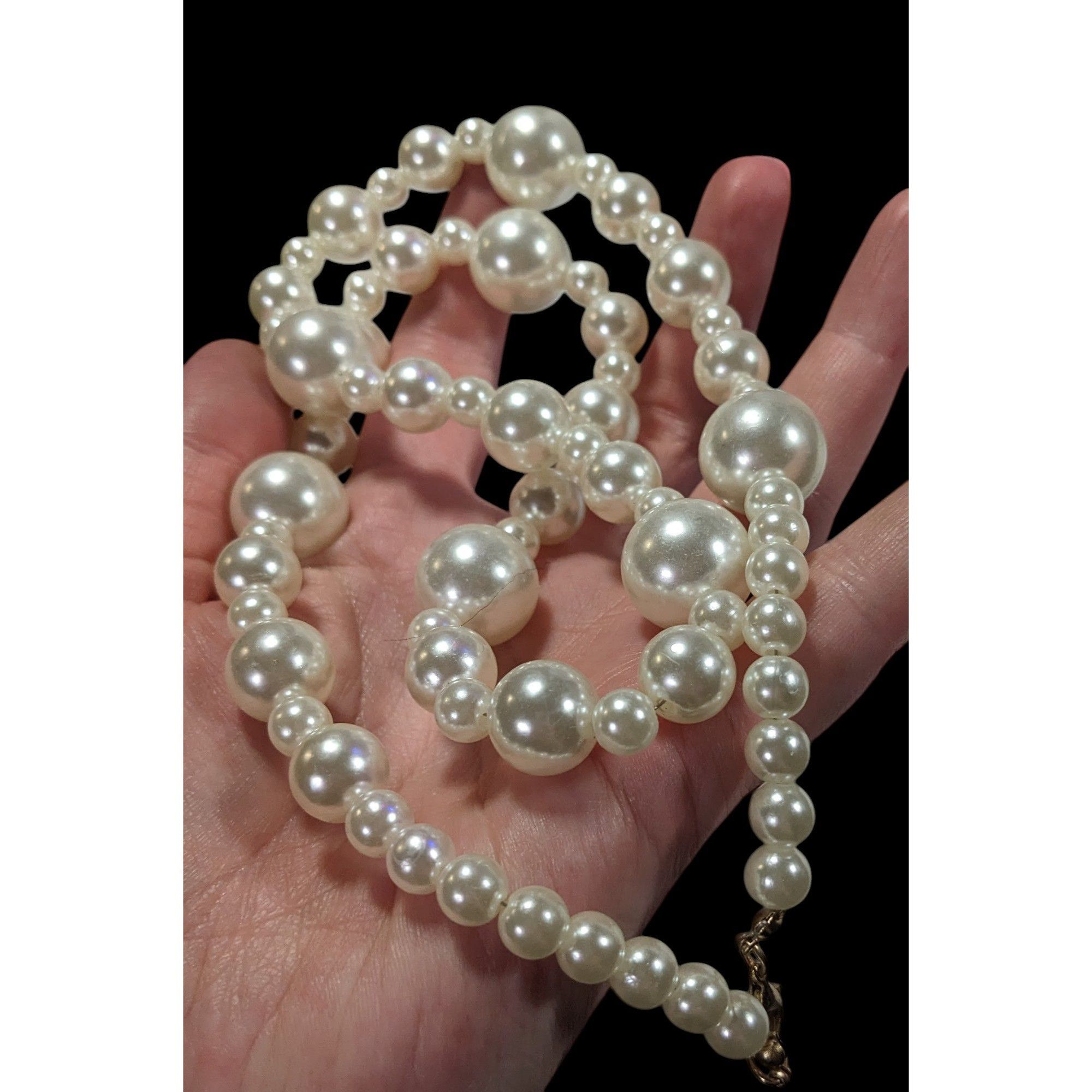 Other Chunky 80s Glam Style Faux Pearl Necklace Size ONE SIZE - 3 Thumbnail