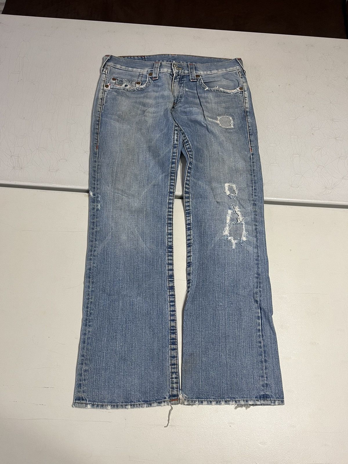 True Religion × Vintage Y2K true religion wide leg jeans Size US 36 / EU 52 - 1 Thumbnail