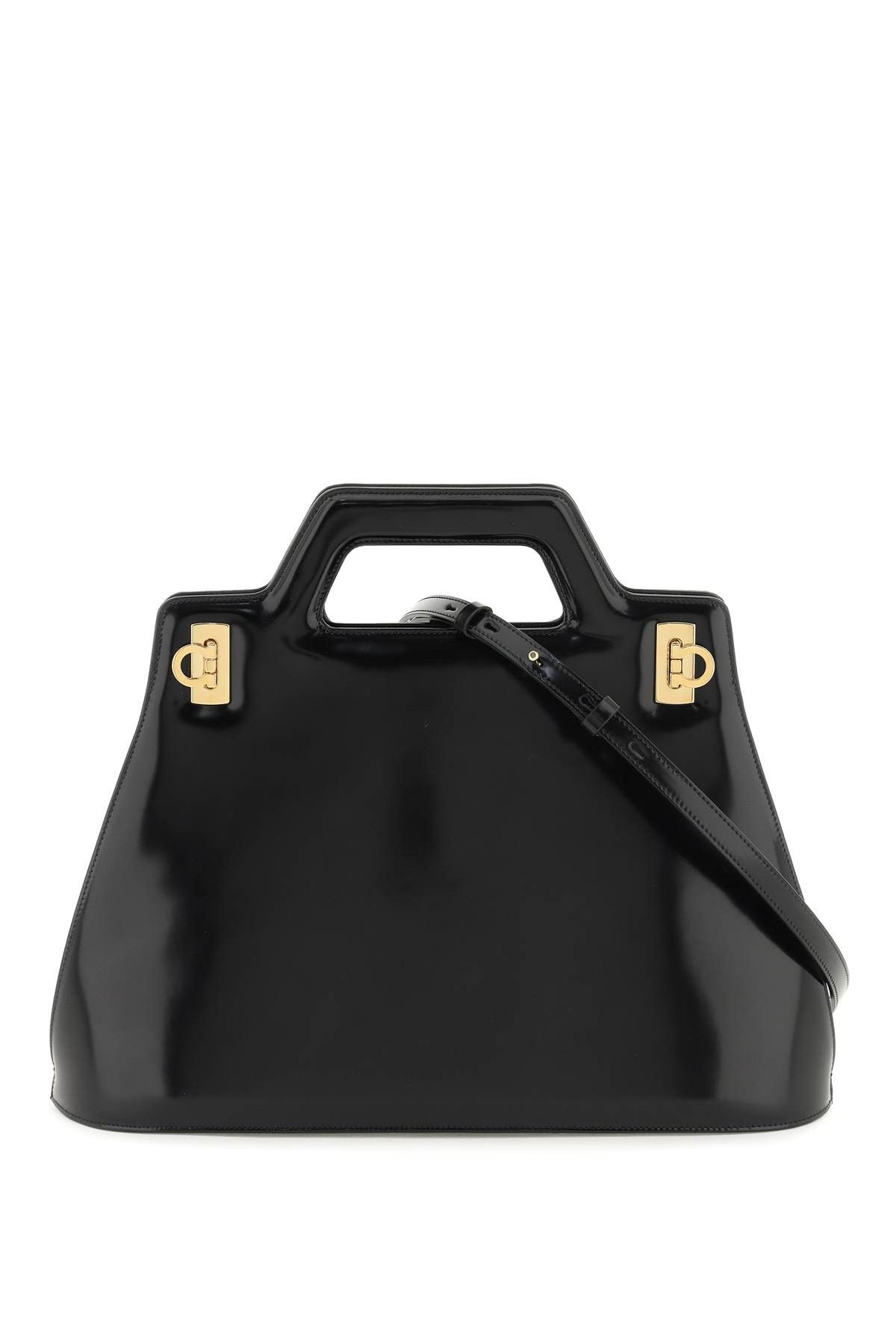 image of Salvatore Ferragamo Ferragamo 'wanda' Handbag in Nero, Women's