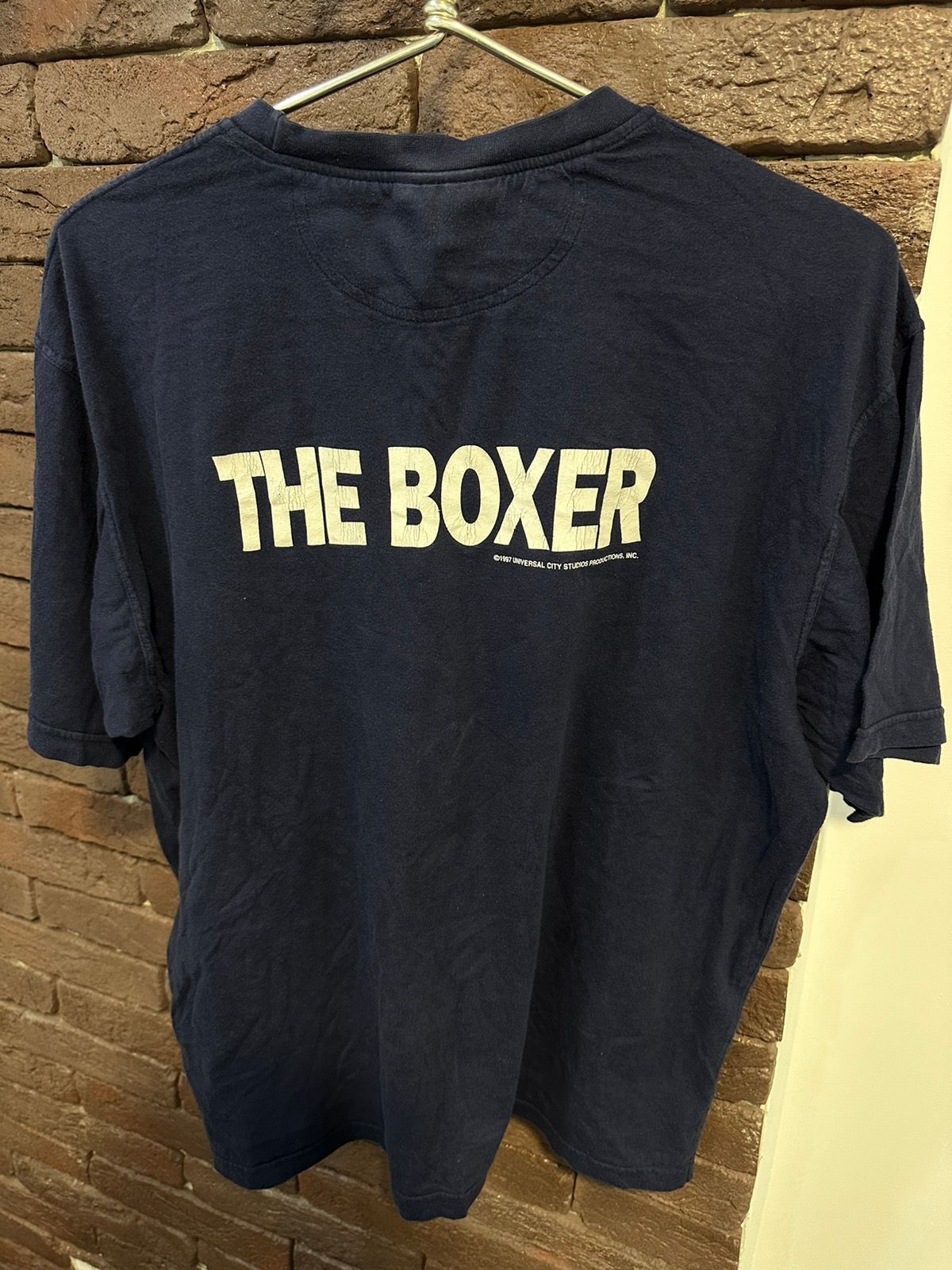 Pre-owned Adidas X Genuine Merchandise By True Fan Vintage Adidas The Boxer 1997 T Shirt Merchandise Cinema 90's In Blue