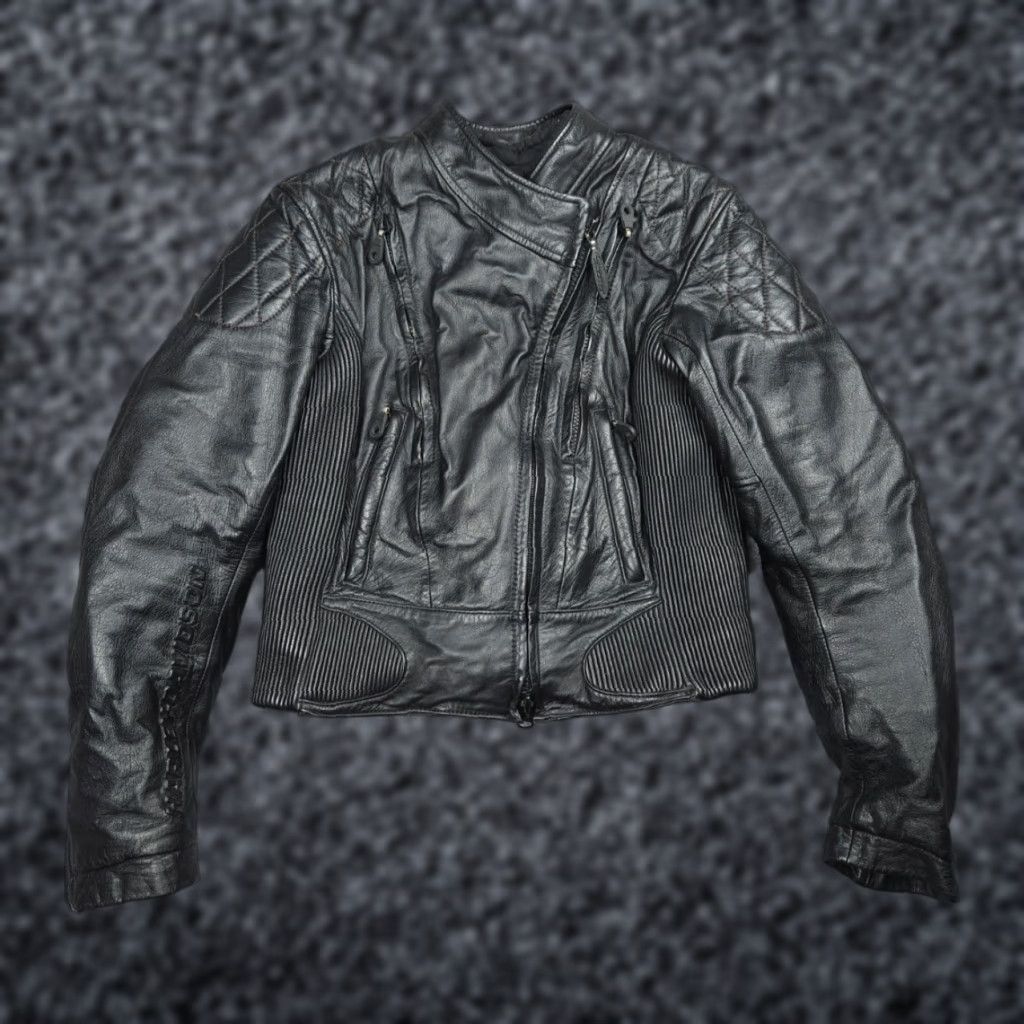 Harley Davidson Harley-Davidson FXRG Leather Jacket Women's Small Black Padded Motorcycle Zipped Pockets FXRG Size S / US 4 / IT 40 - 1 Thumbnail