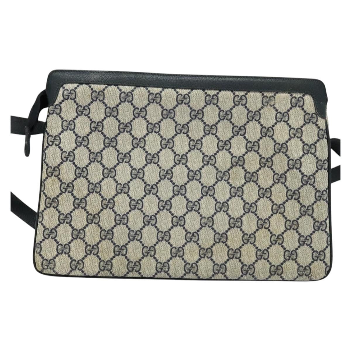 Gucci GUCCI GG Supreme Sherry Line Shoulder Bag Pvc Navy Red 41 Size ONE SIZE - 3 Thumbnail