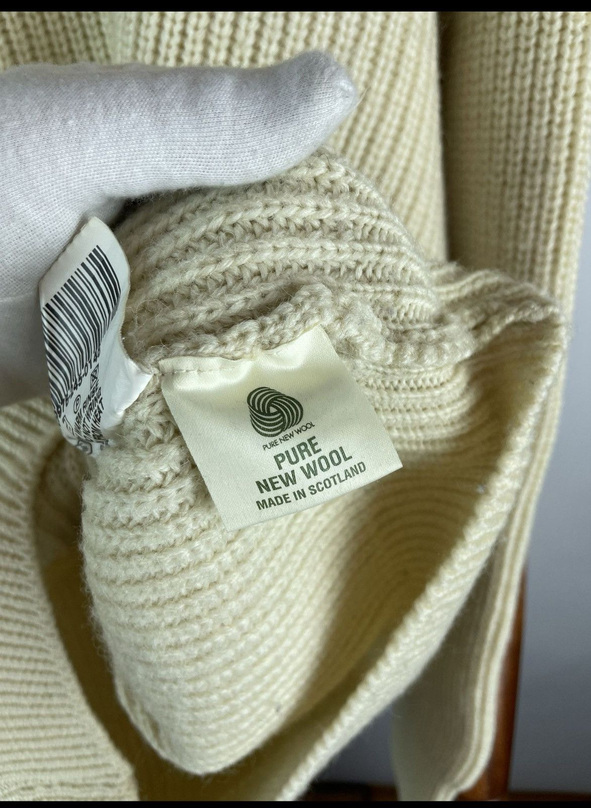 Barbour Vintage Men's Barbour Fishermans Knit Pure New Wool Sweater Size US S / EU 44-46 / 1 - 9 Thumbnail