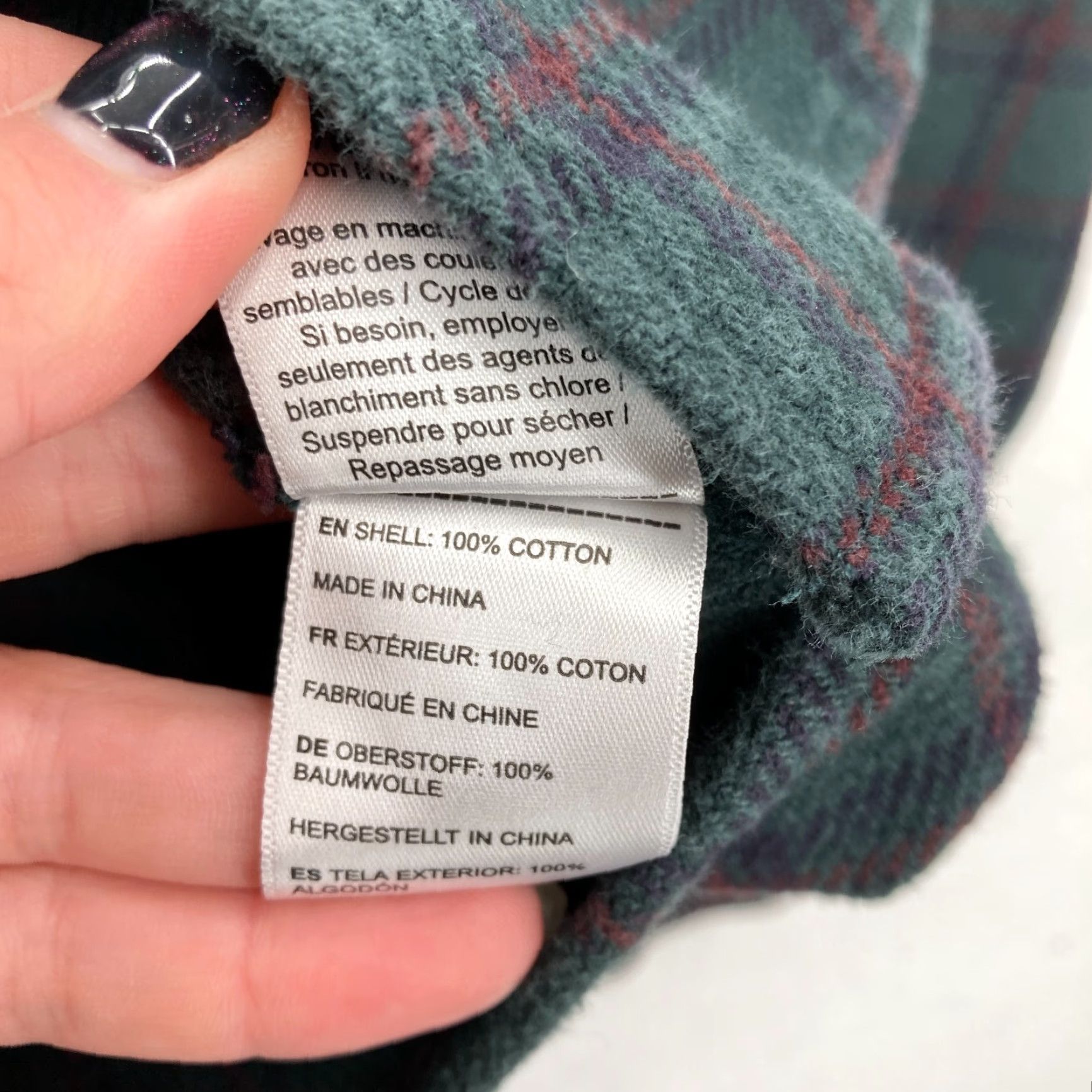 UNTUCKit UNTUCKit Bolte Flannel Shacket Shirt Mens Large Green Windowpane Plaid Outdoors Size US L / EU 52-54 / 3 - 7 Thumbnail