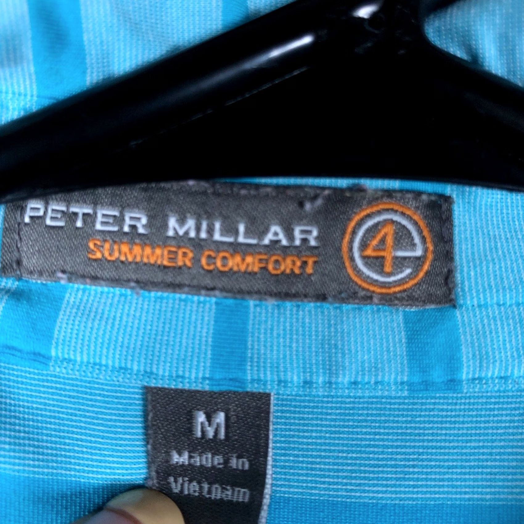 Peter Millar Peter Millar Mens Shirt Blue Stripe Polo Short Sleeve Stretch M Size US M / EU 48-50 / 2 - 6 Thumbnail