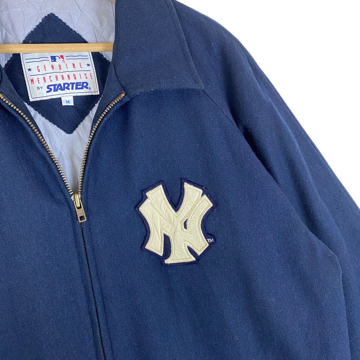 Starter ✨Vintage 90's New York Yenkees by Starter wool zipper jacket Size US M / EU 48-50 / 2 - 6 Thumbnail