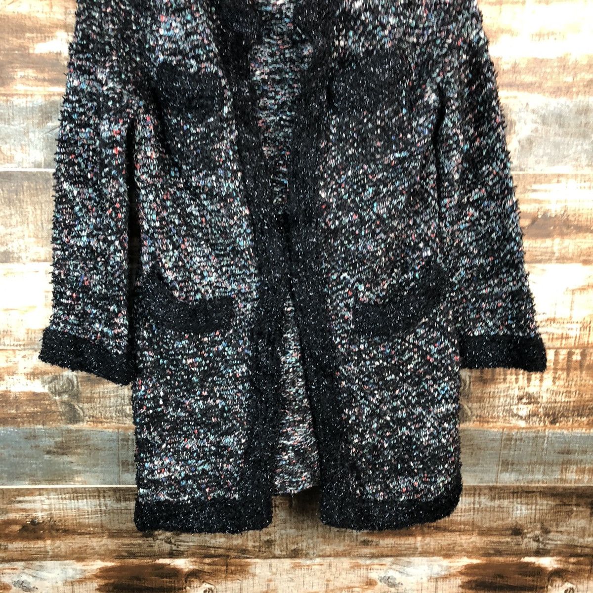 Japanese Brand Tentation Jiyuku Black Cardigan Knitwear #A1531 Size XS / US 0-2 / IT 36-38 - 6 Thumbnail