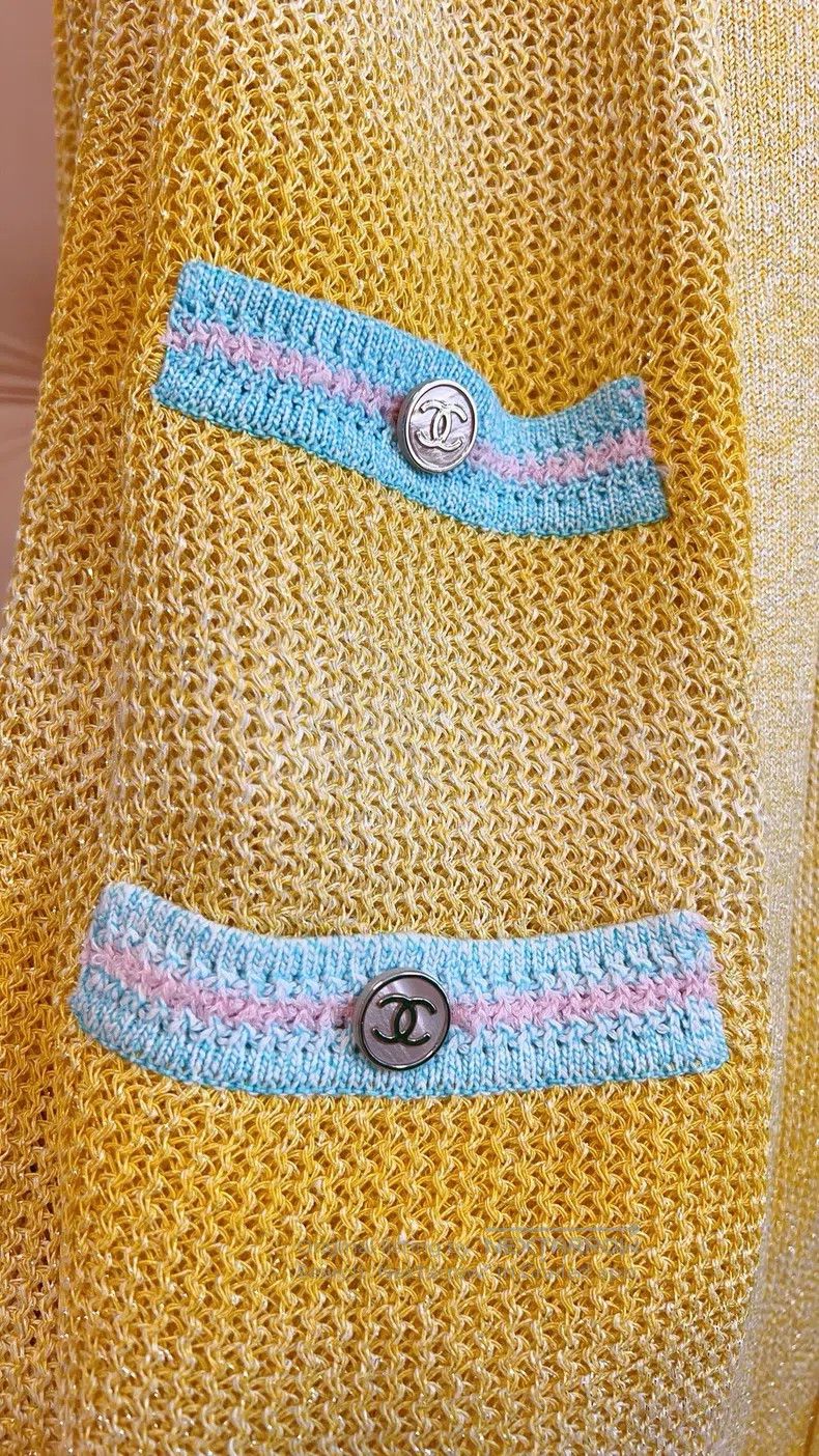 Chanel Chanel 2023 Spring and Summer Preview Series 23p Yellow Kn Size XS / US 0-2 / IT 36-38 - 3 Thumbnail