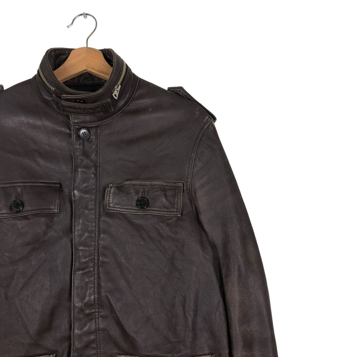 Toyo Enterprises 🔥SOFT LEATHER BIKER JACKET R.NEWBOLD CARGO MULTI POCKET Size US XL / EU 56 / 4 - 6 Thumbnail
