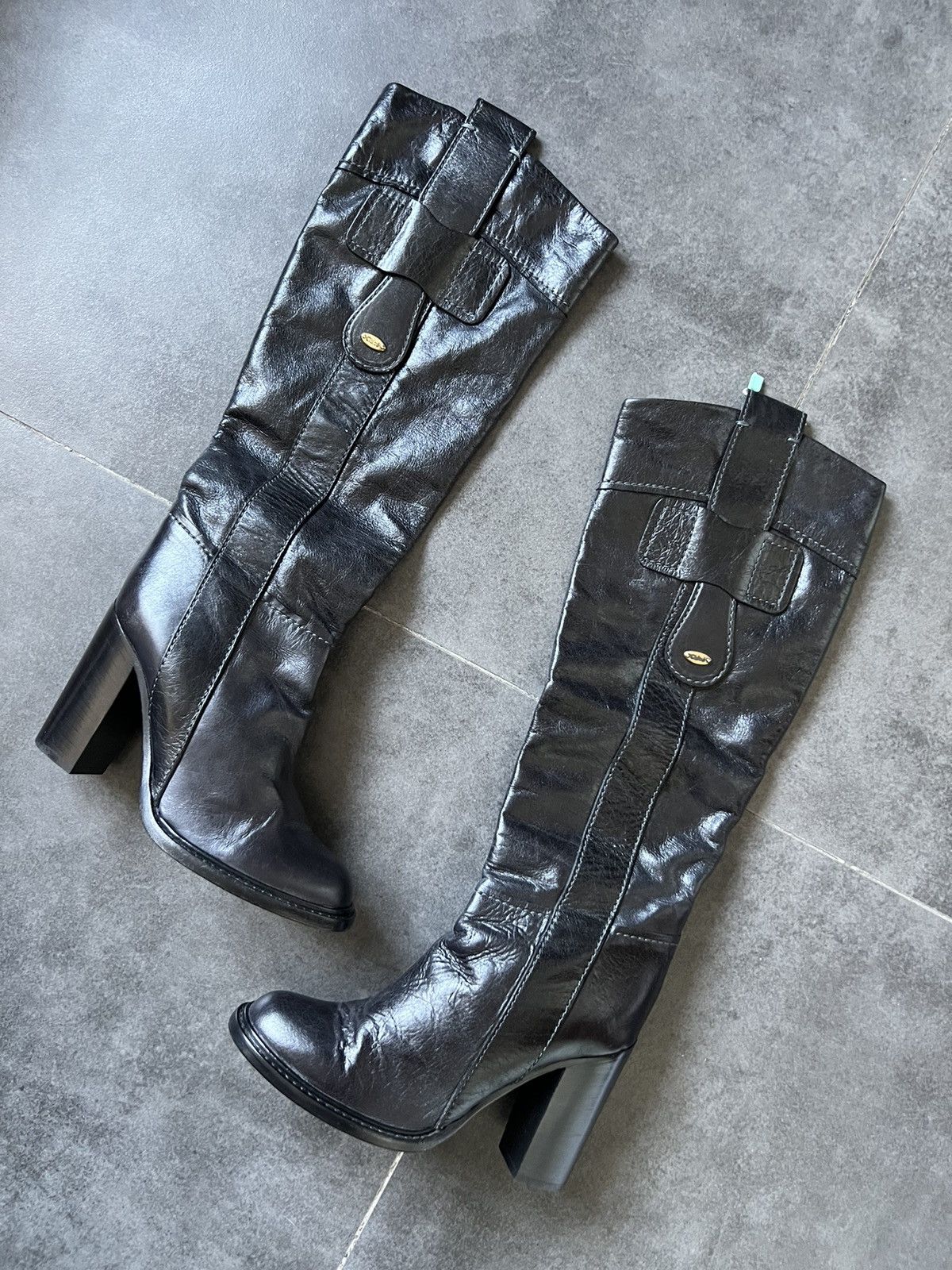 Chloe × Japanese Brand Chloe High Boots With Straps Shoes Leather Platform Belt Y2K Size US 8.5 / IT 38.5 - 1 Thumbnail