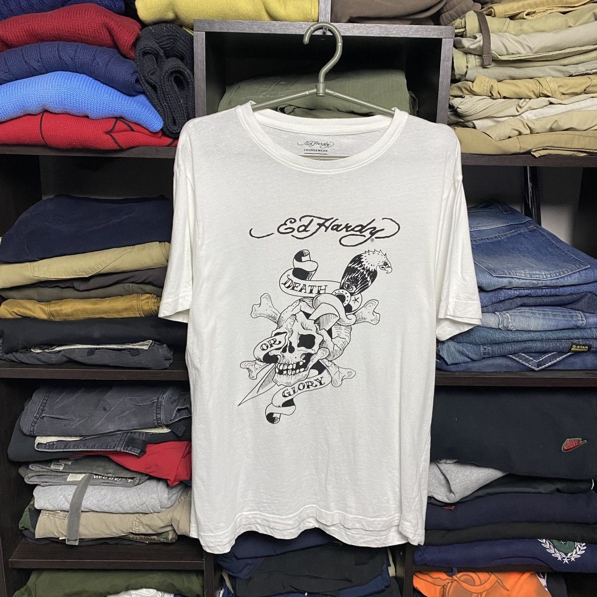 Ed Hardy Mens Ed Hardy by Christian Audigier y2k opium tee size M Size US M / EU 48-50 / 2 - 1 Thumbnail