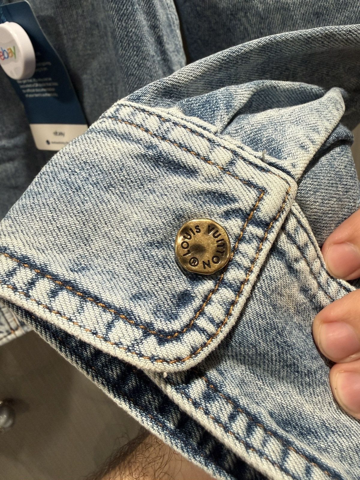 Louis Vuitton Louis Vuitton Staples Edition Denim Overshirt Size US XL / EU 56 / 4 - 6 Thumbnail