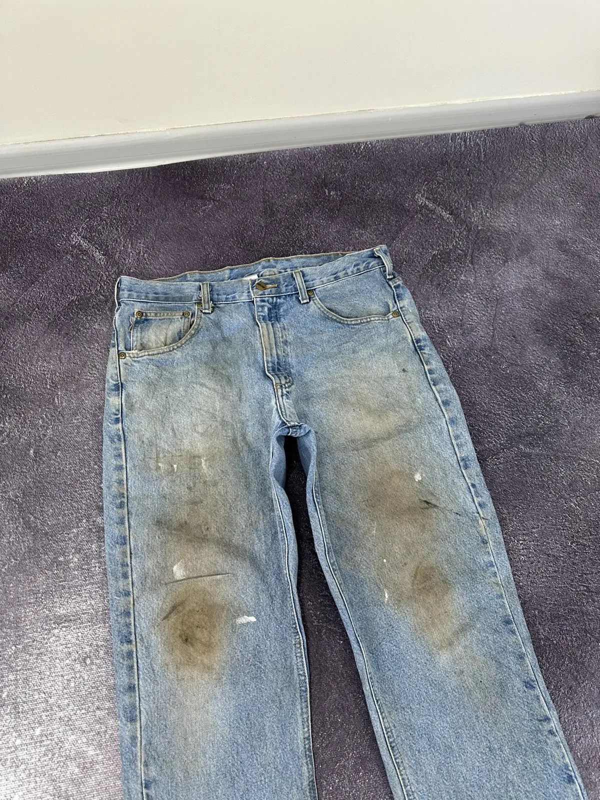 Carhartt × Vintage Vintage Carhartt Traditional Fit Blue Denim Work Hype Jeans Size US 34 / EU 50 - 8 Thumbnail