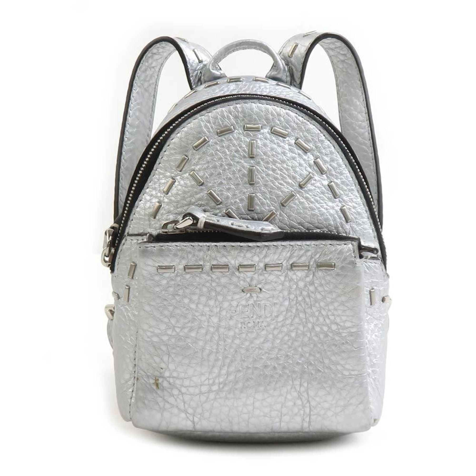 Fendi Fendi bag charm pouch in leather, metal and silver for men women, 7AR471.76A e61038a Size ONE SIZE - 1 Thumbnail