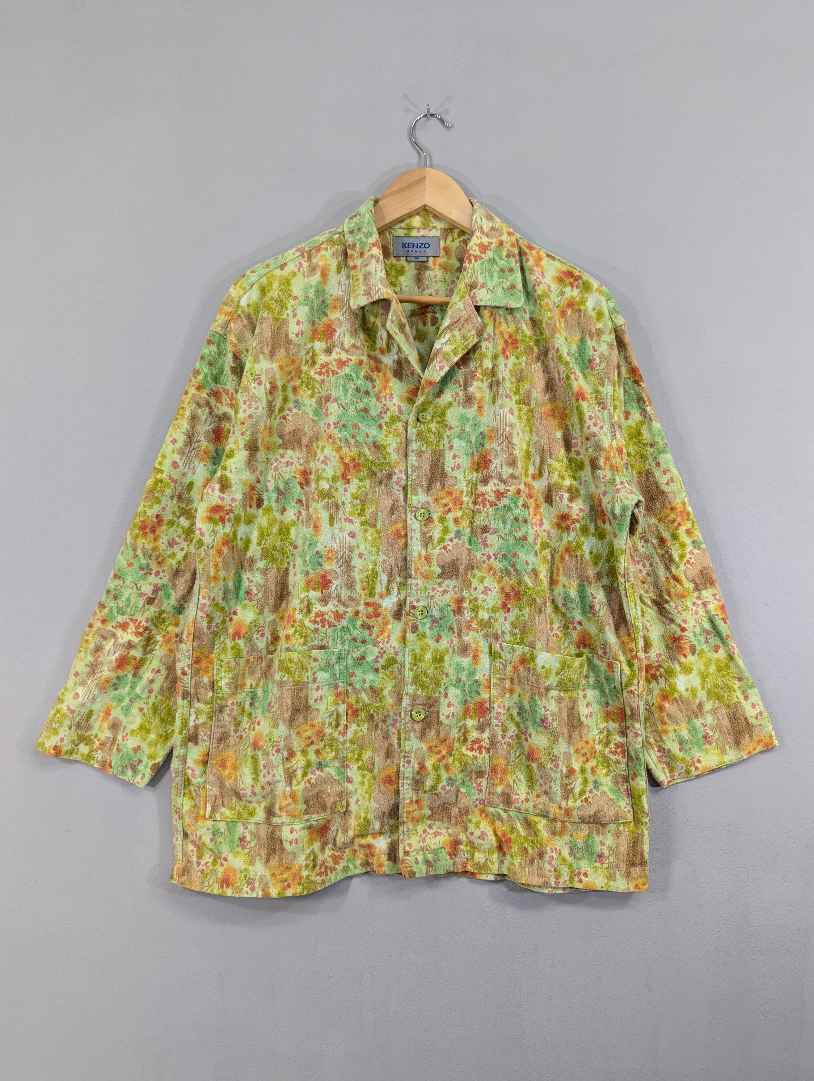 Vintage Kenzo Homme Button Ups Printed Jacket