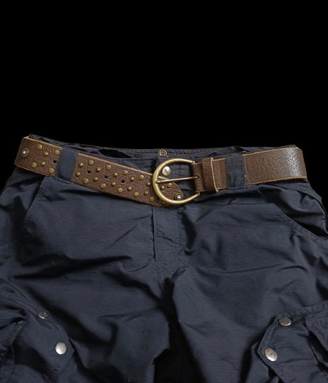 Leather BOSCH MADE IN ITALY STUDDED LEATHER BELT(SIZE 27-31 INCH) Size ONE SIZE - 1 Thumbnail