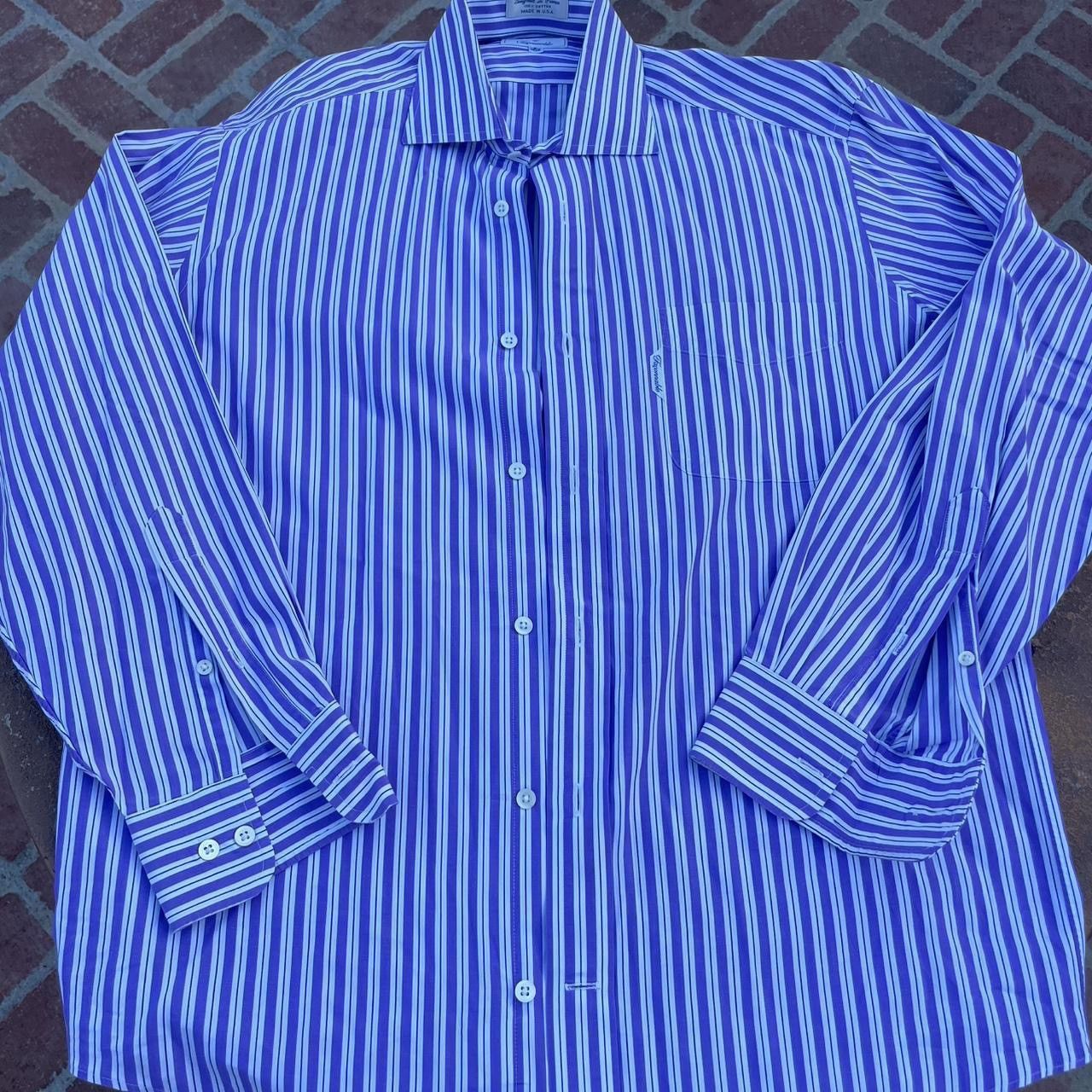 Tommy Hilfiger Façonnable vintage striped Oxford Shirt Mens Large Size US L / EU 52-54 / 3 - 4 Thumbnail